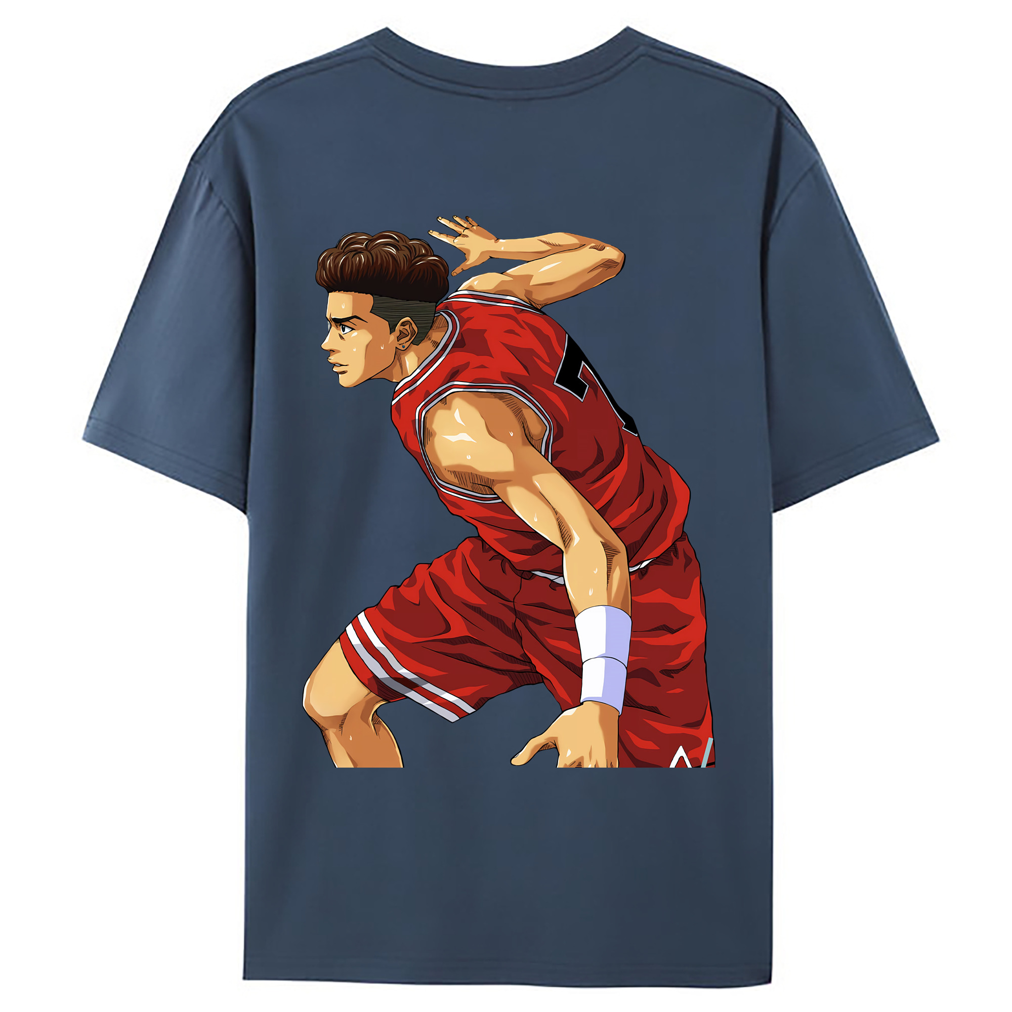 （画像用） SLAM DUNK／スラムダンク 綿100％ メンズ半袖Tシャツ（バックプリント） 通気性