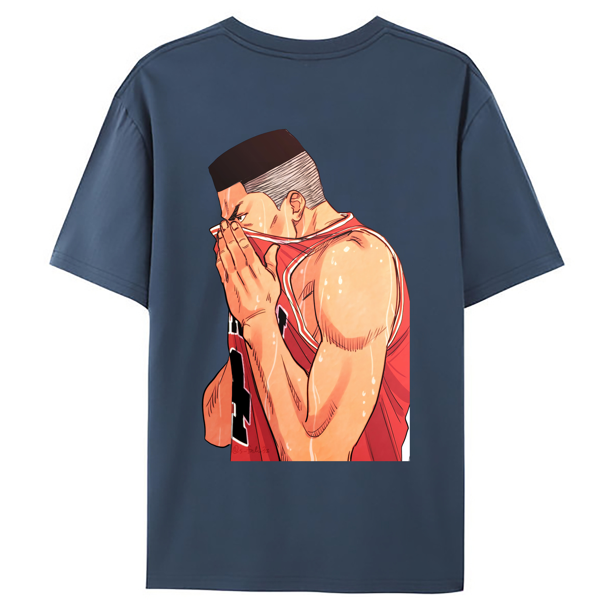 （画像用） SLAM DUNK／スラムダンク 綿100％ メンズ半袖Tシャツ（バックプリント） 通気性