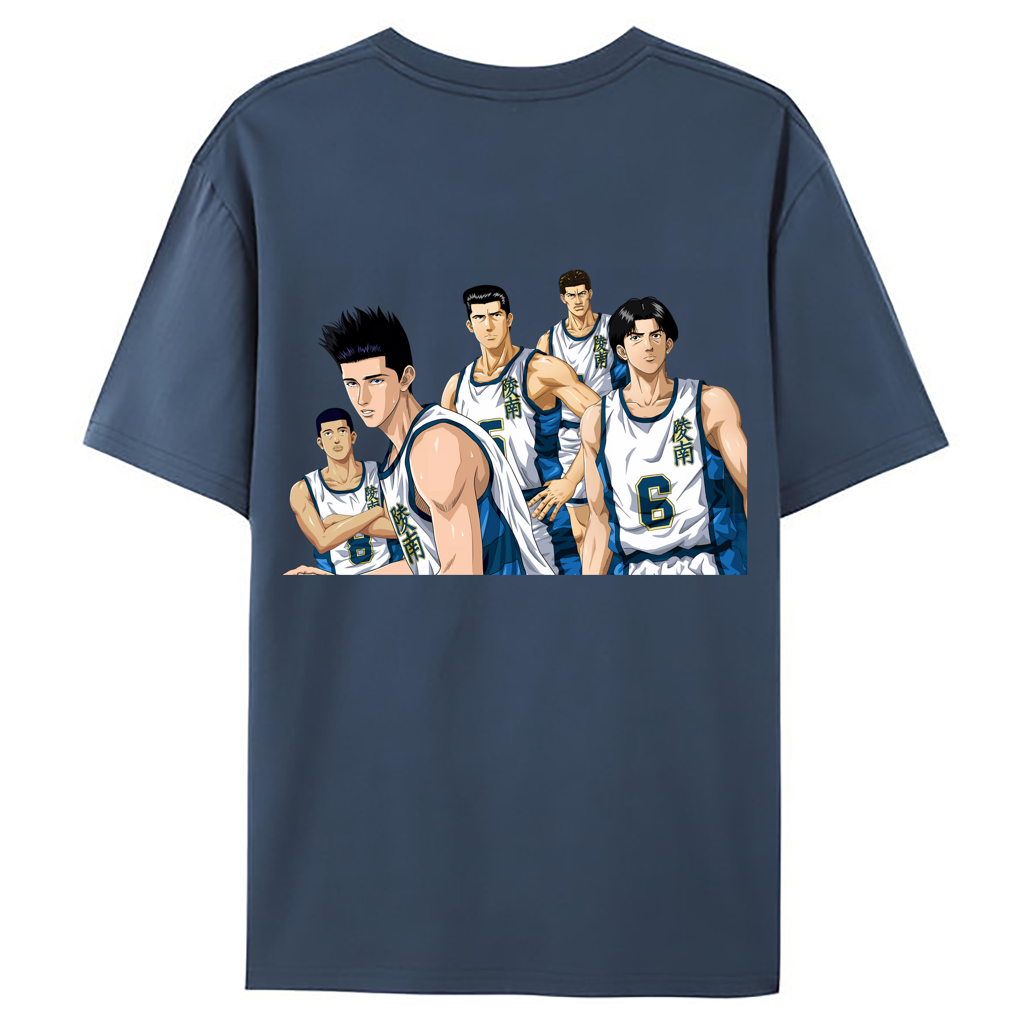 （画像用） SLAM DUNK／スラムダンク 綿100％ メンズ半袖Tシャツ（バックプリント） 通気性