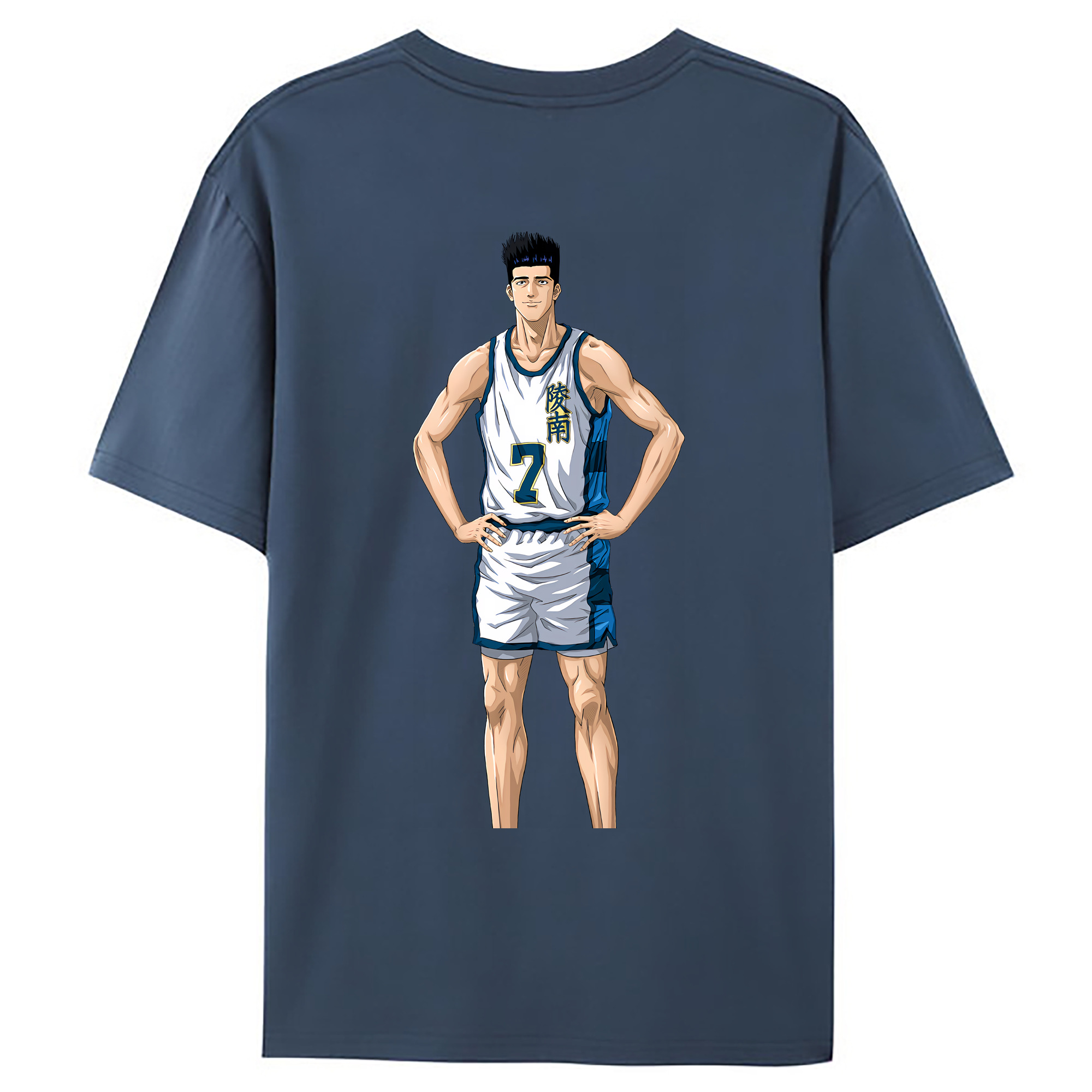 （画像用） SLAM DUNK／スラムダンク 綿100％ メンズ半袖Tシャツ（バックプリント） 通気性