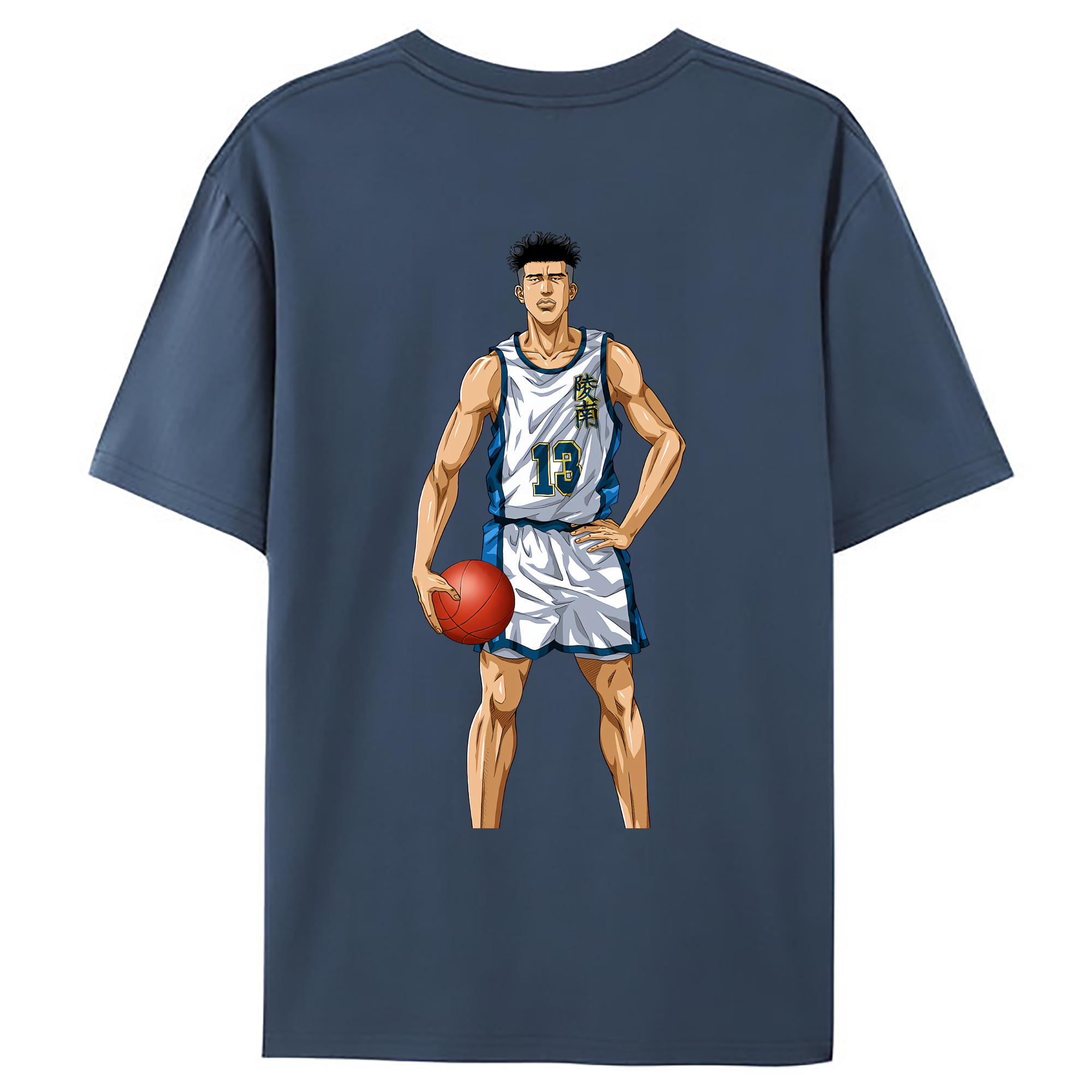 （画像用） SLAM DUNK／スラムダンク 綿100％ メンズ半袖Tシャツ（バックプリント） 通気性