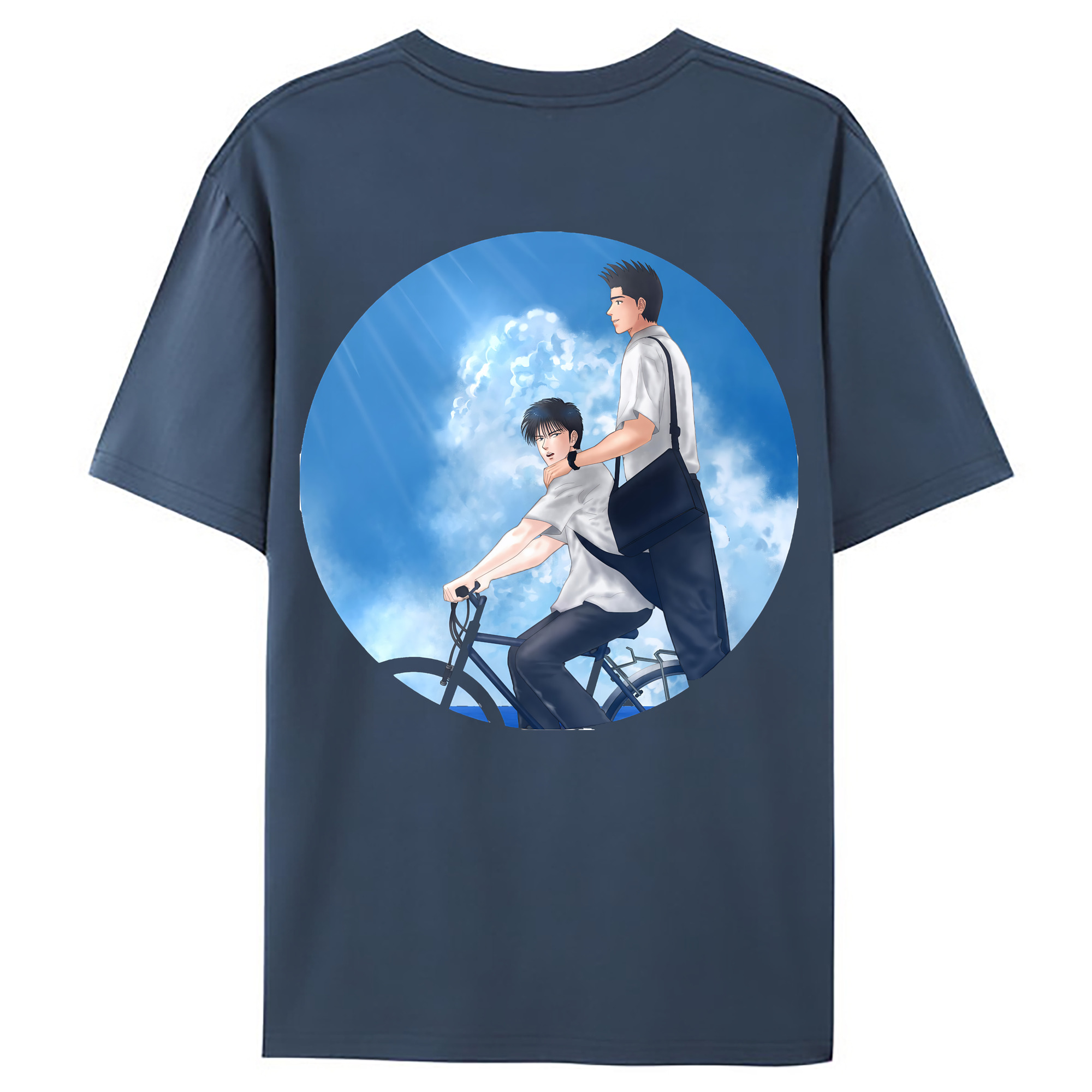 （画像用） SLAM DUNK／スラムダンク 綿100％ メンズ半袖Tシャツ（バックプリント） 通気性
