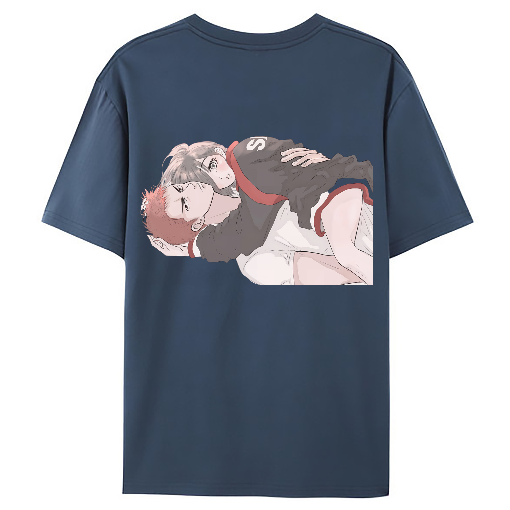 （画像用） SLAM DUNK／スラムダンク 綿100％ メンズ半袖Tシャツ（バックプリント） 通気性