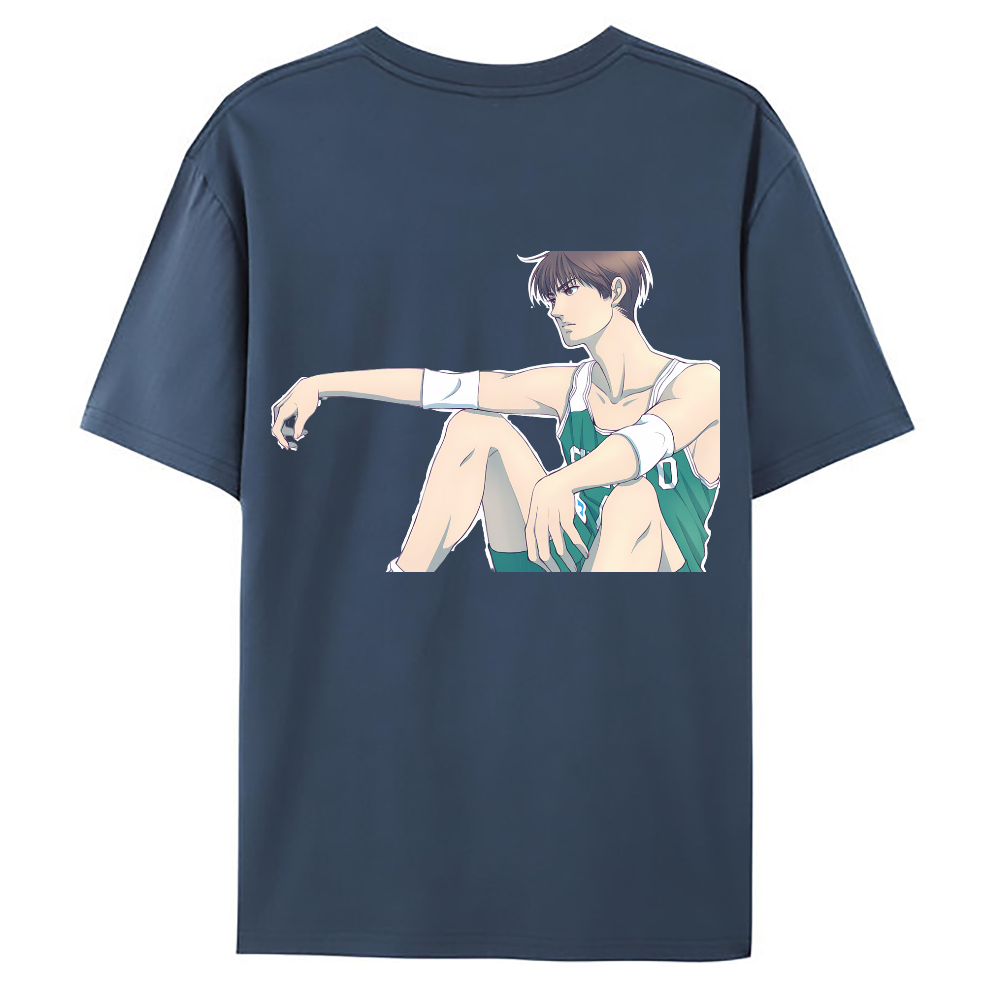 （画像用） SLAM DUNK／スラムダンク 綿100％ メンズ半袖Tシャツ（バックプリント） 通気性