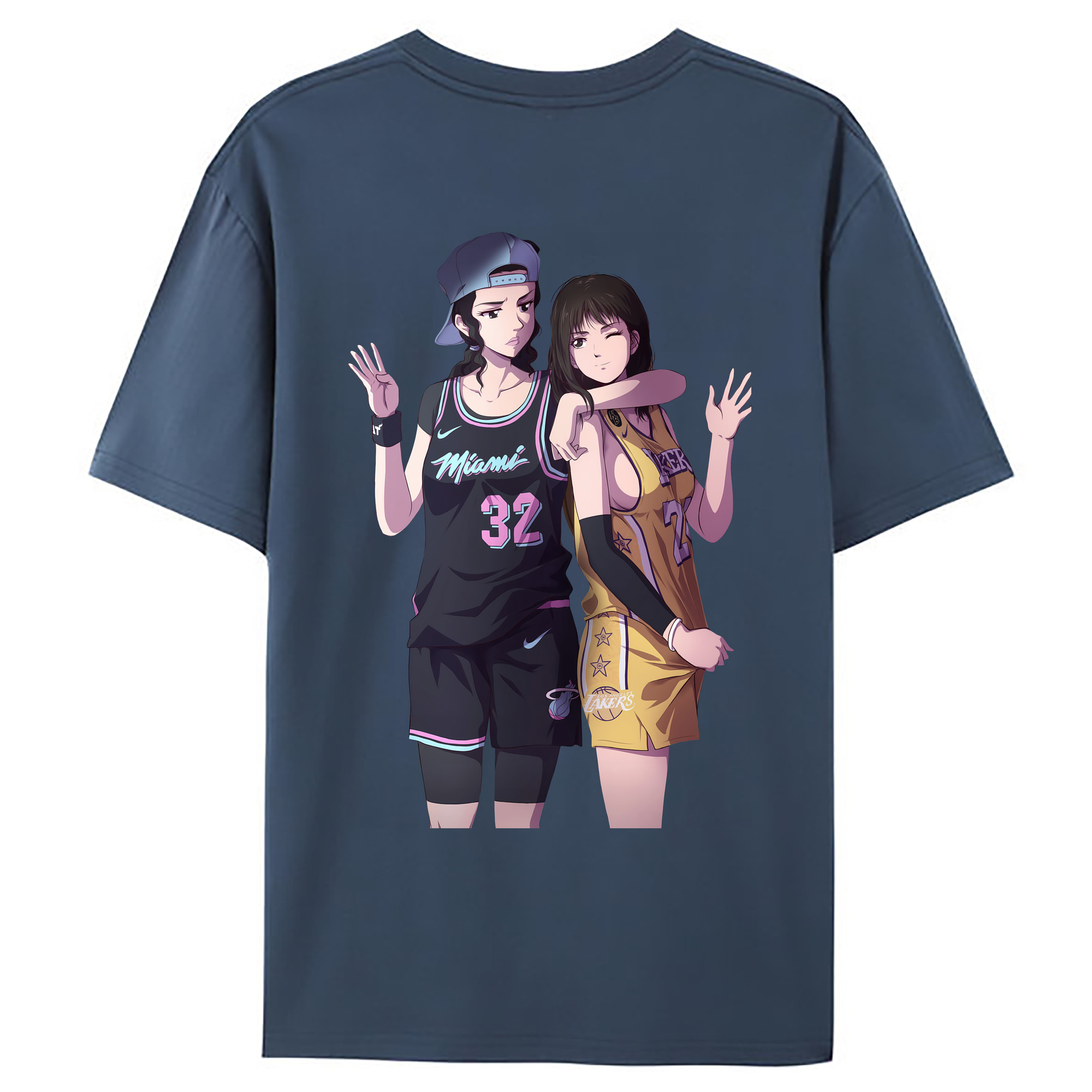 （画像用） SLAM DUNK／スラムダンク 綿100％ メンズ半袖Tシャツ（バックプリント） 通気性