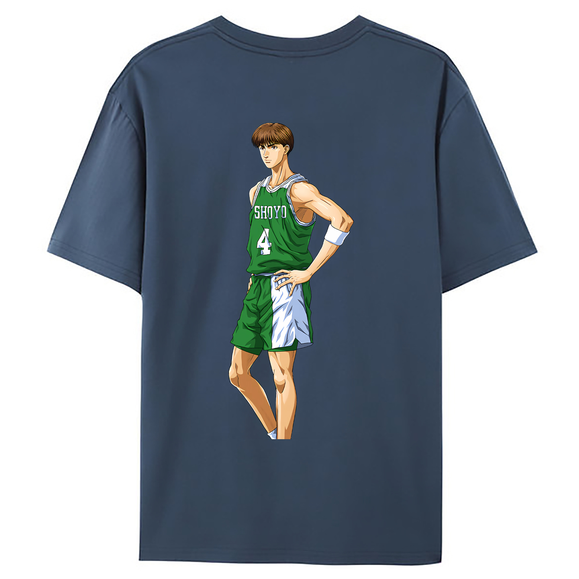 （画像用） SLAM DUNK／スラムダンク 綿100％ メンズ半袖Tシャツ（バックプリント） 通気性