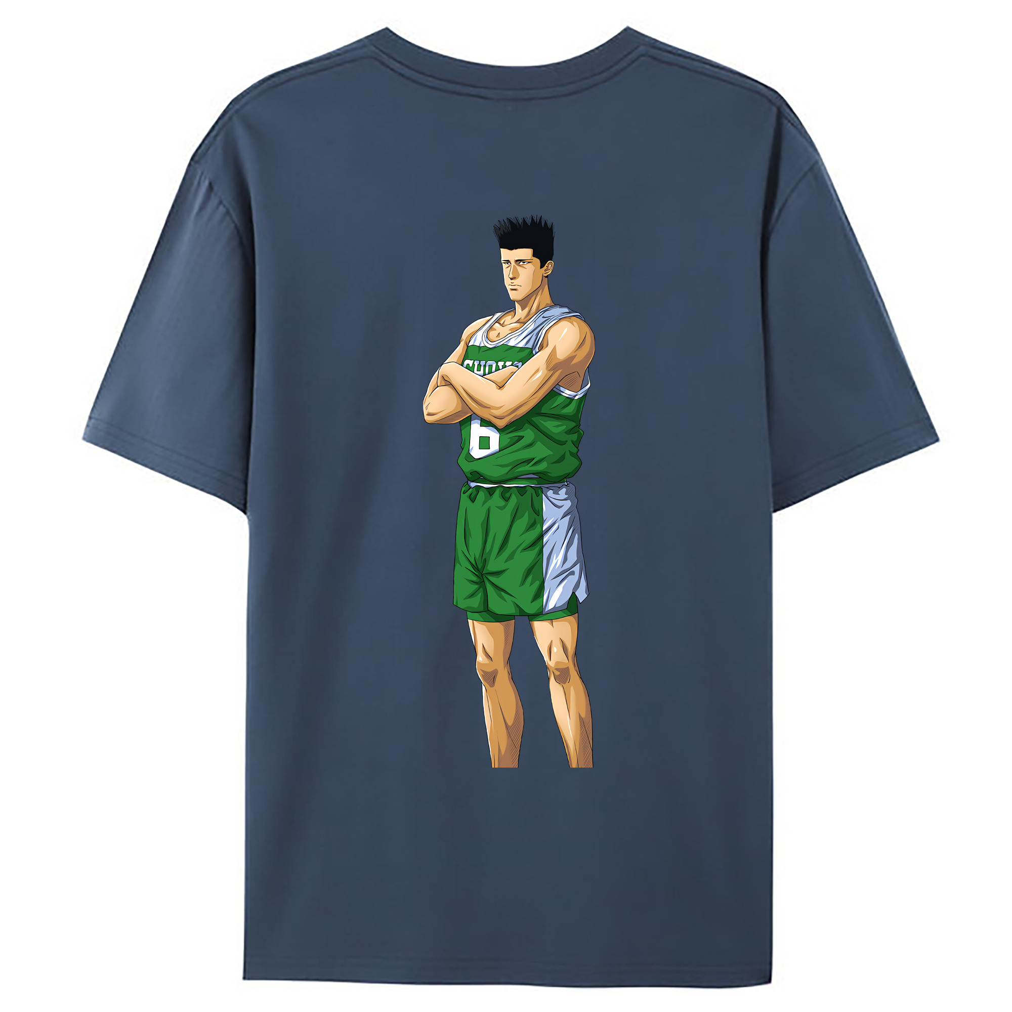 （画像用） SLAM DUNK／スラムダンク 綿100％ メンズ半袖Tシャツ（バックプリント） 通気性