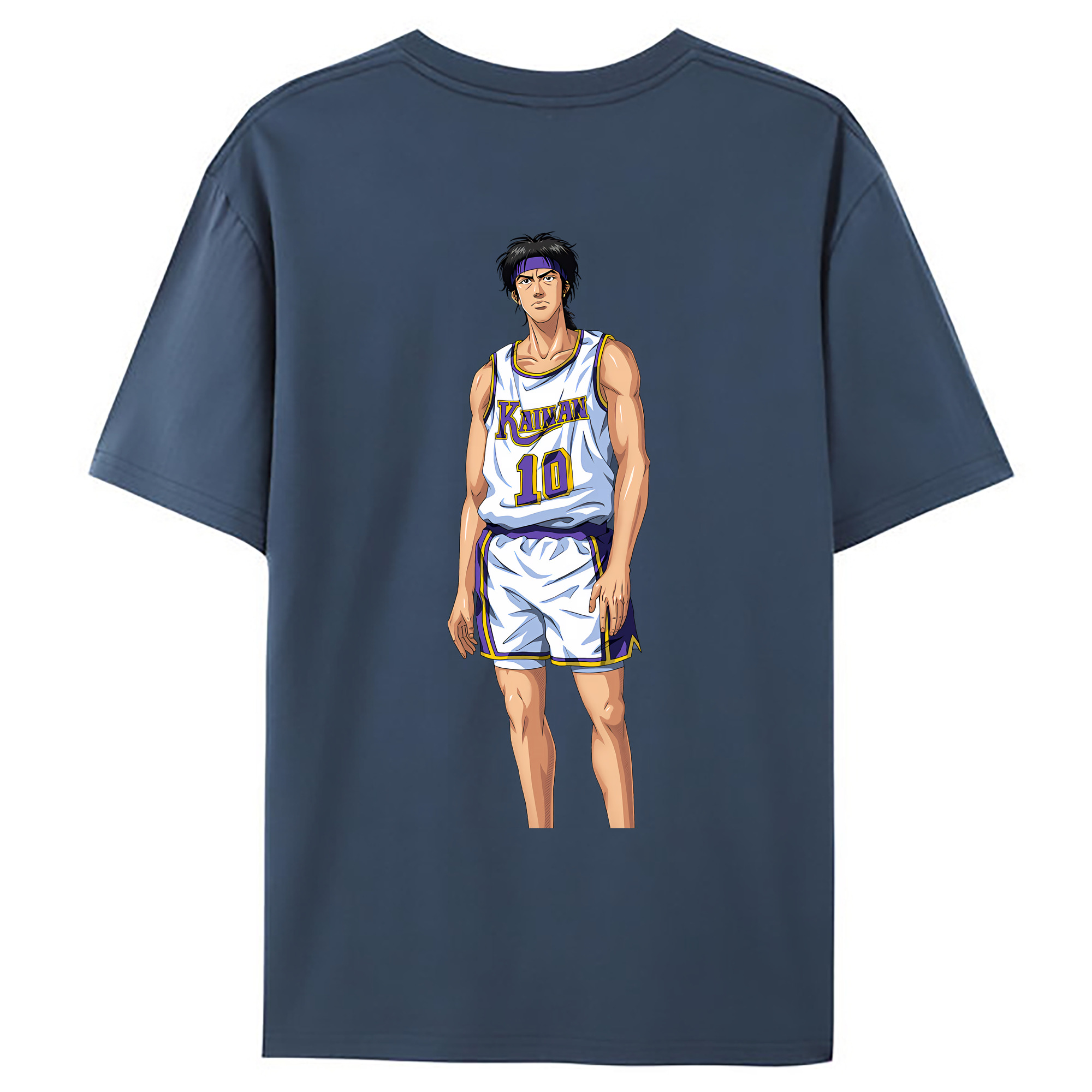 （画像用） SLAM DUNK／スラムダンク 綿100％ メンズ半袖Tシャツ（バックプリント） 通気性