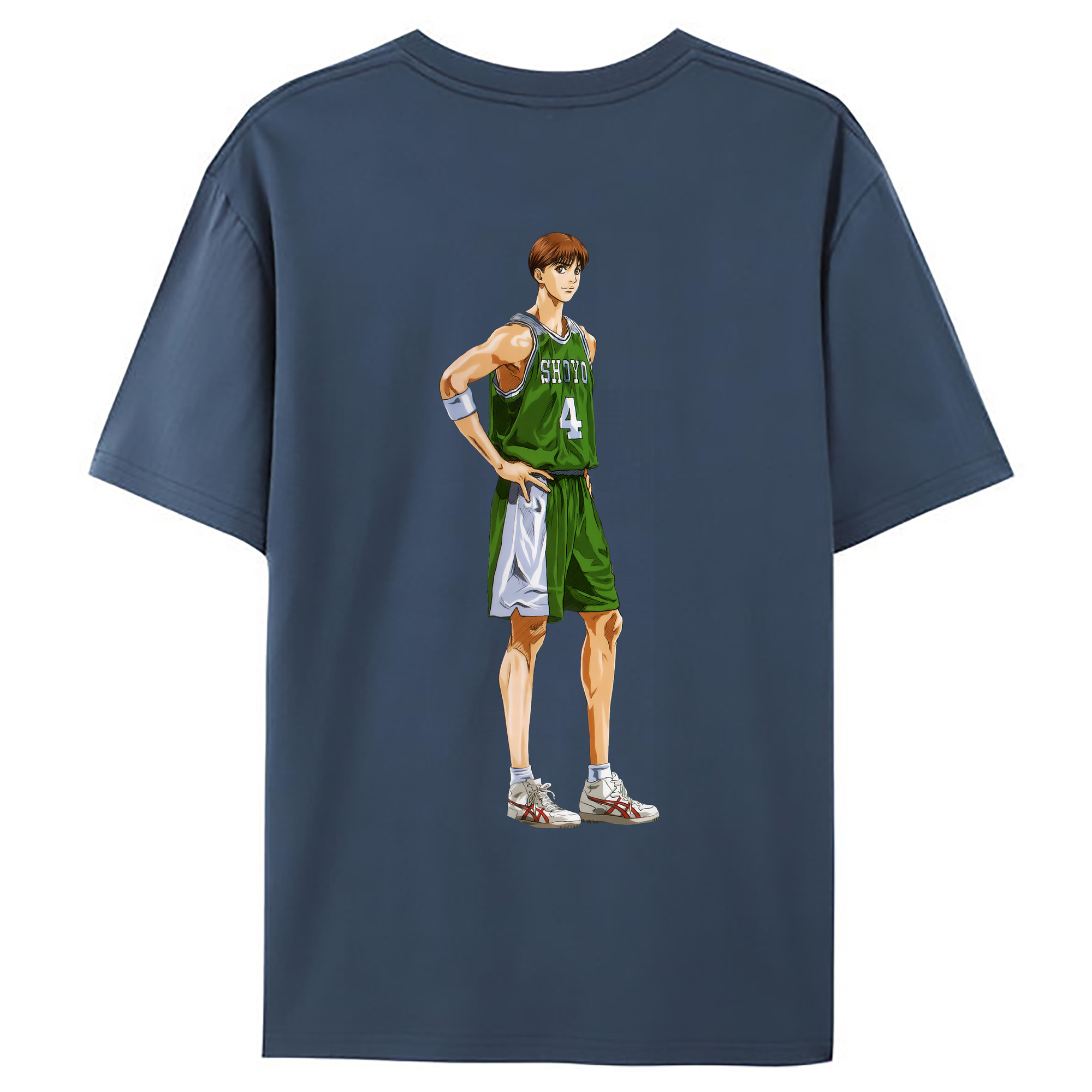 （画像用） SLAM DUNK／スラムダンク 綿100％ メンズ半袖Tシャツ（バックプリント） 通気性