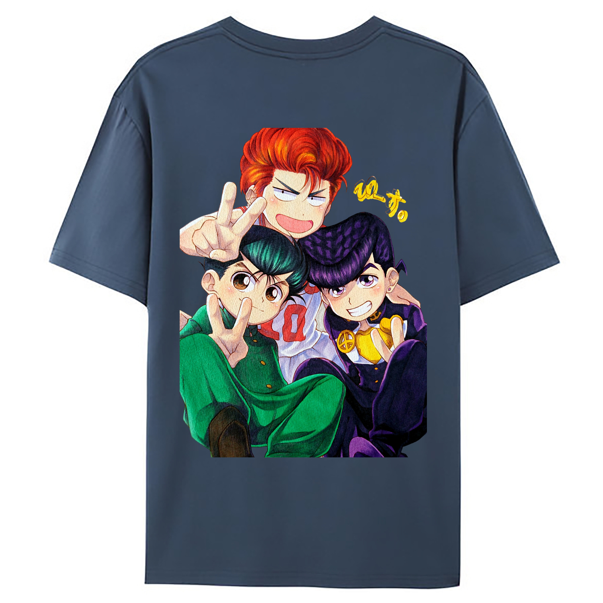 （画像用） SLAM DUNK／スラムダンク 綿100％ メンズ半袖Tシャツ（バックプリント） 通気性
