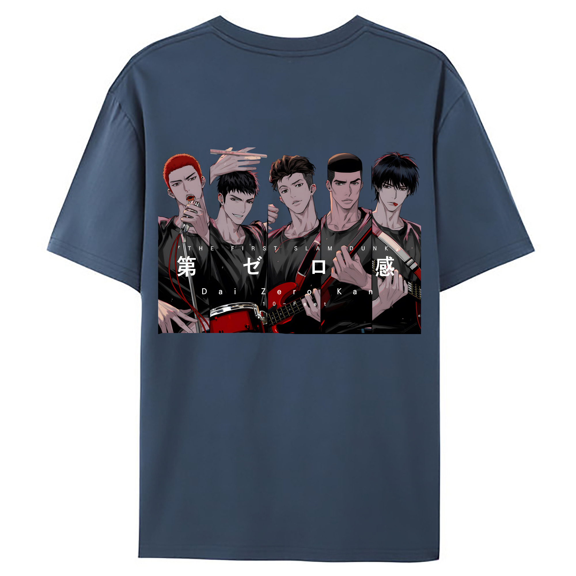（画像用） SLAM DUNK／スラムダンク 綿100％ メンズ半袖Tシャツ（バックプリント） 通気性
