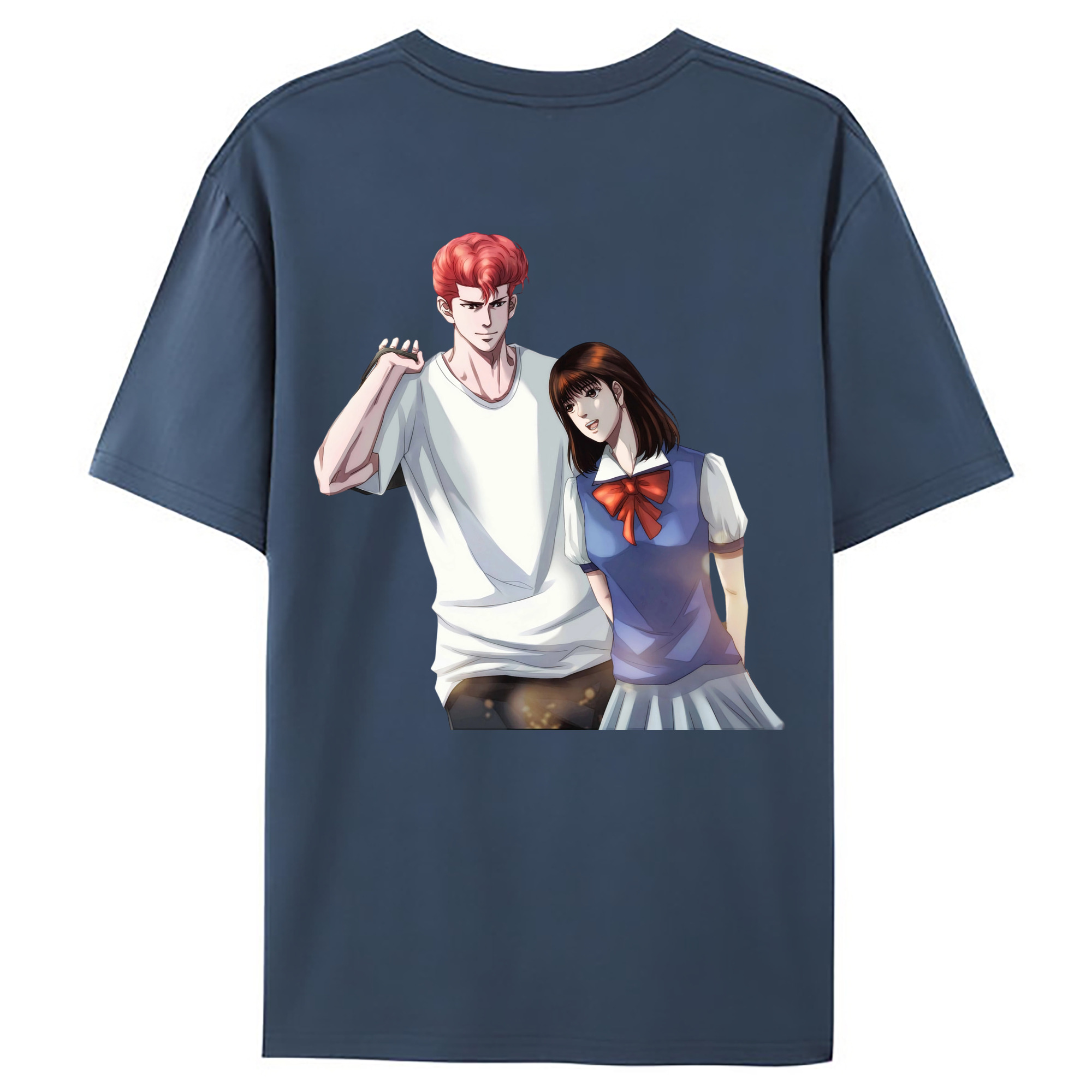 （画像用） SLAM DUNK／スラムダンク 綿100％ メンズ半袖Tシャツ（バックプリント） 通気性