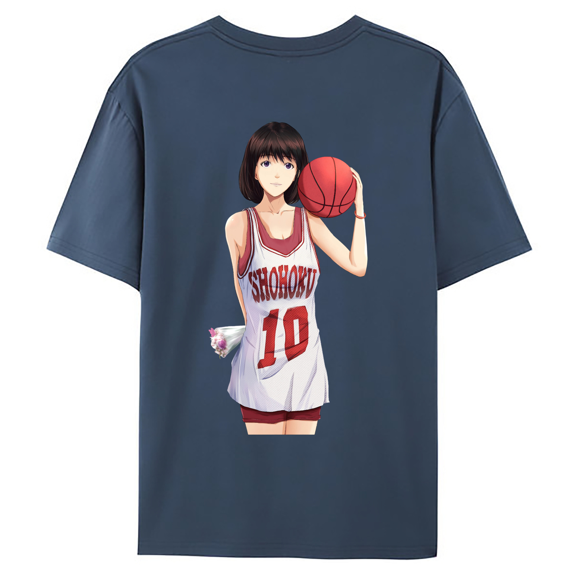 （画像用） SLAM DUNK／スラムダンク 綿100％ メンズ半袖Tシャツ（バックプリント） 通気性