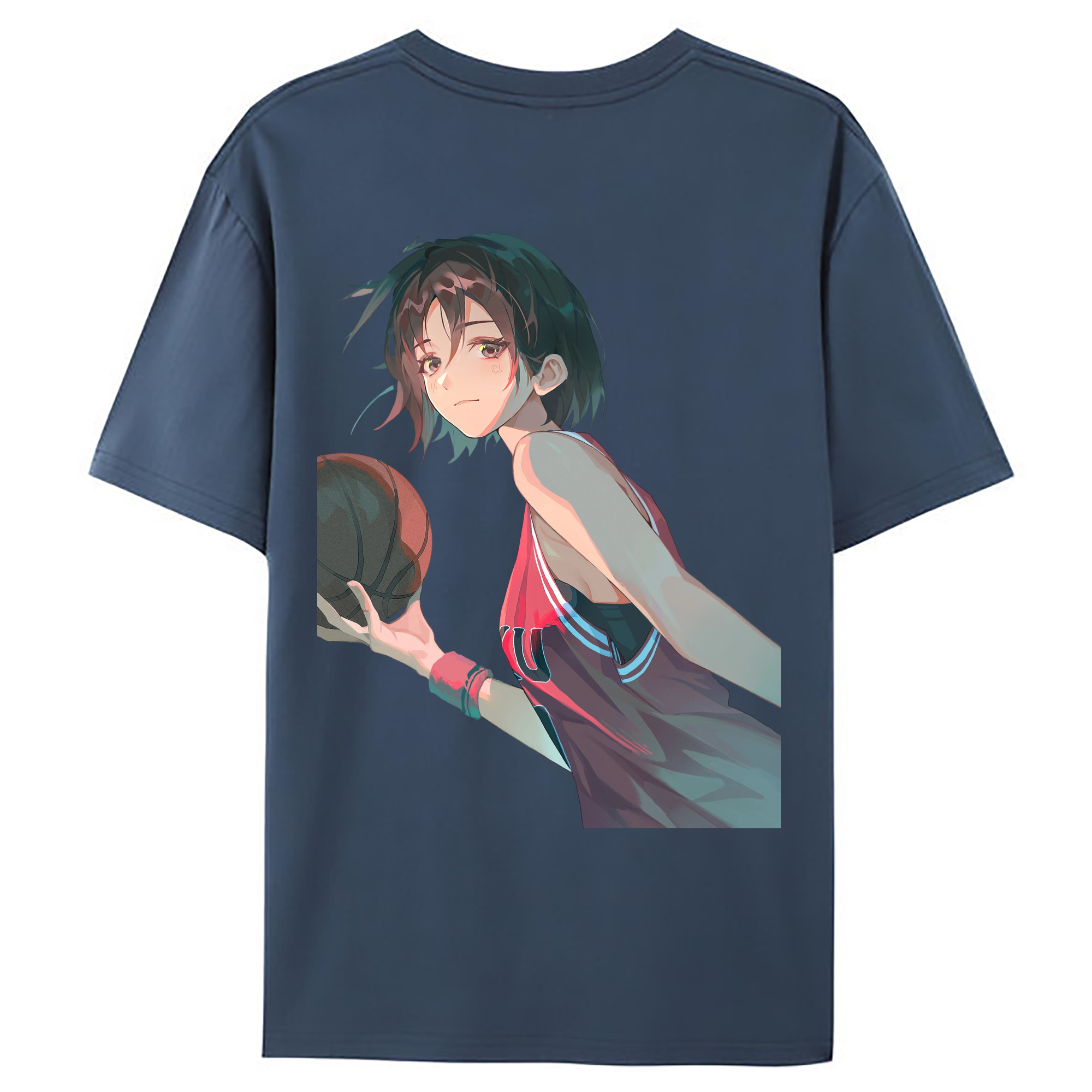 （画像用） SLAM DUNK／スラムダンク 綿100％ メンズ半袖Tシャツ（バックプリント） 通気性