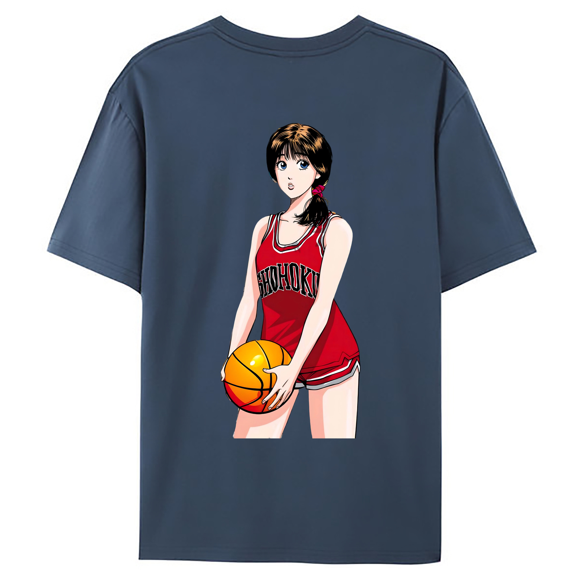 （画像用） SLAM DUNK／スラムダンク 綿100％ メンズ半袖Tシャツ（バックプリント） 通気性