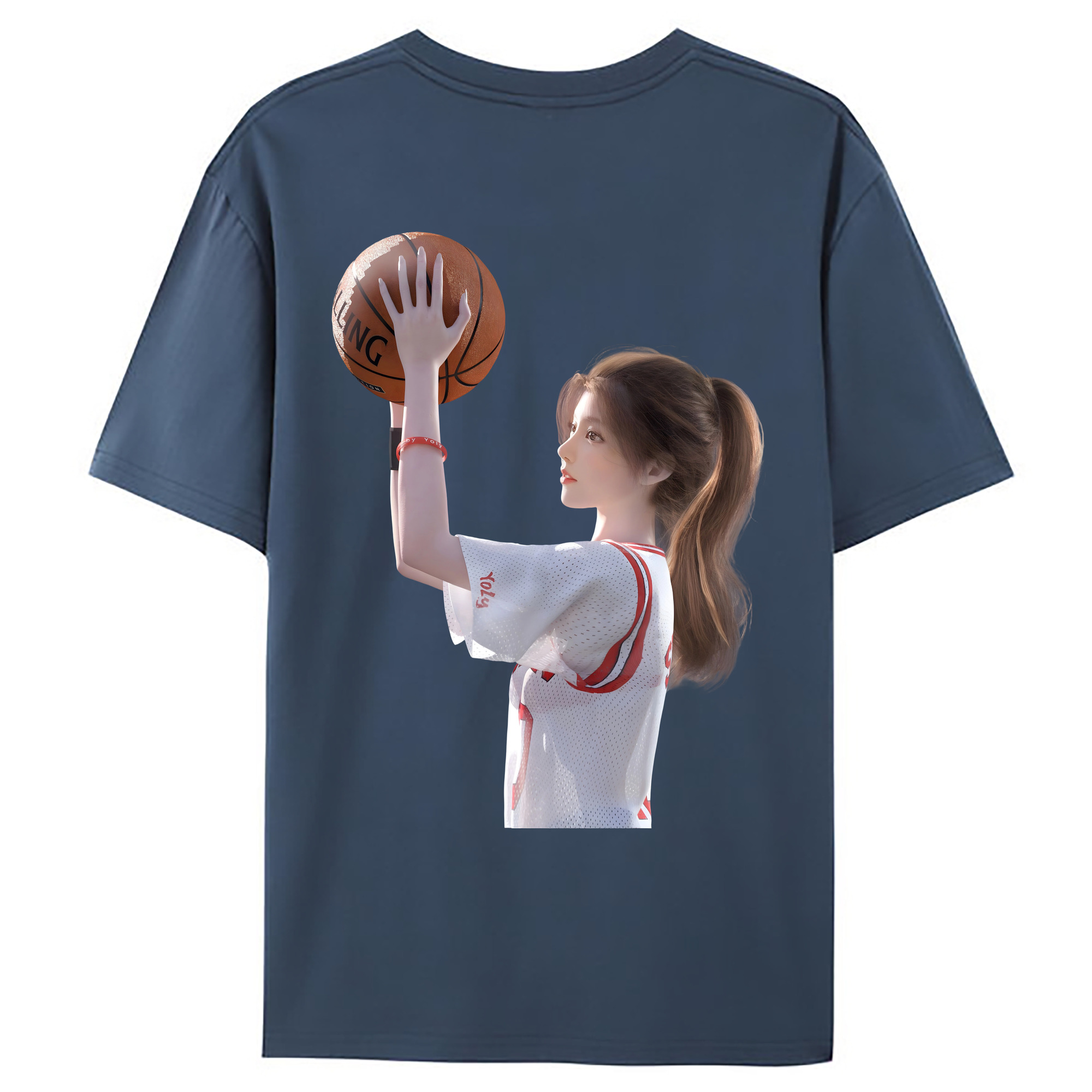 （画像用） SLAM DUNK／スラムダンク 綿100％ メンズ半袖Tシャツ（バックプリント） 通気性