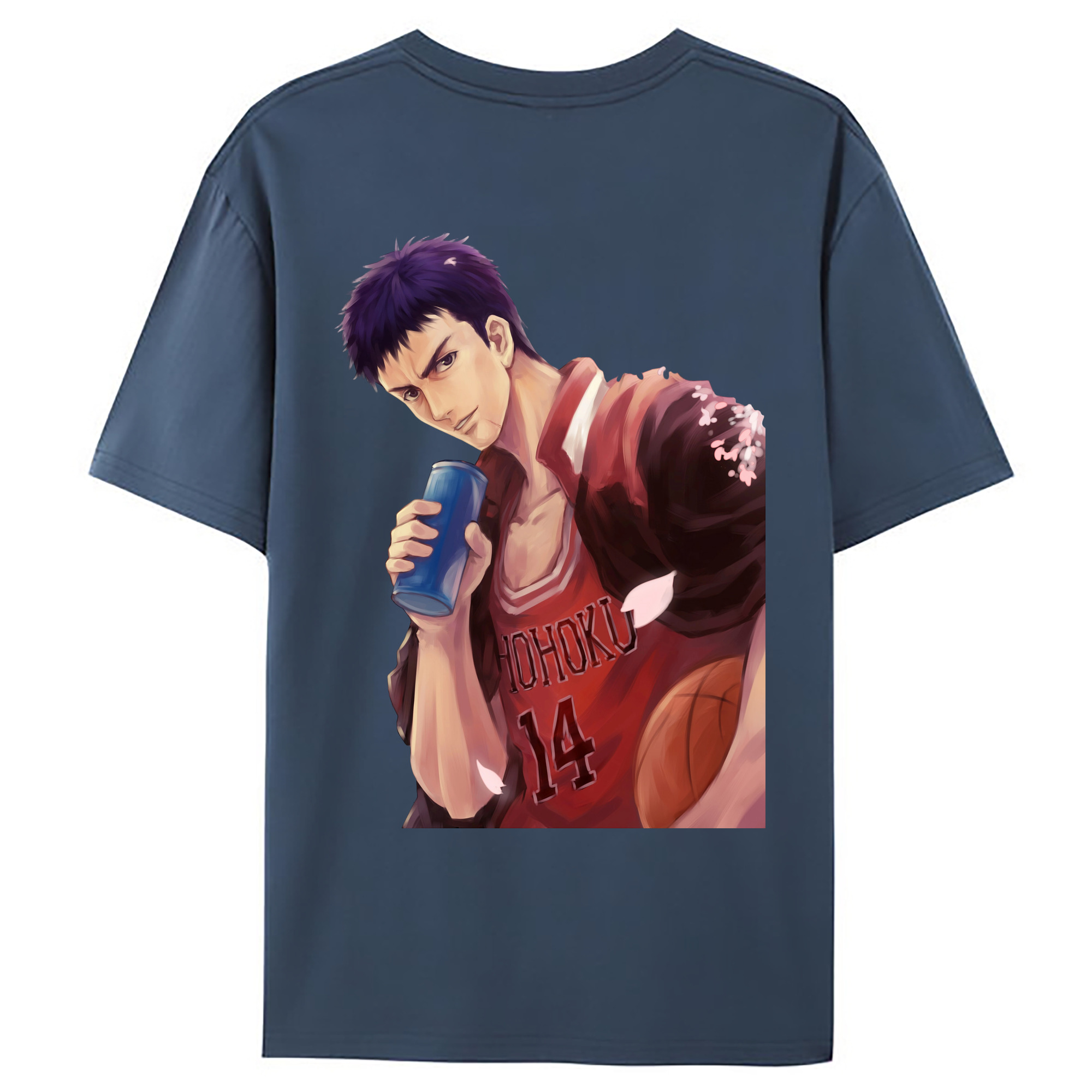 （画像用） SLAM DUNK／スラムダンク 綿100％ メンズ半袖Tシャツ（バックプリント） 通気性