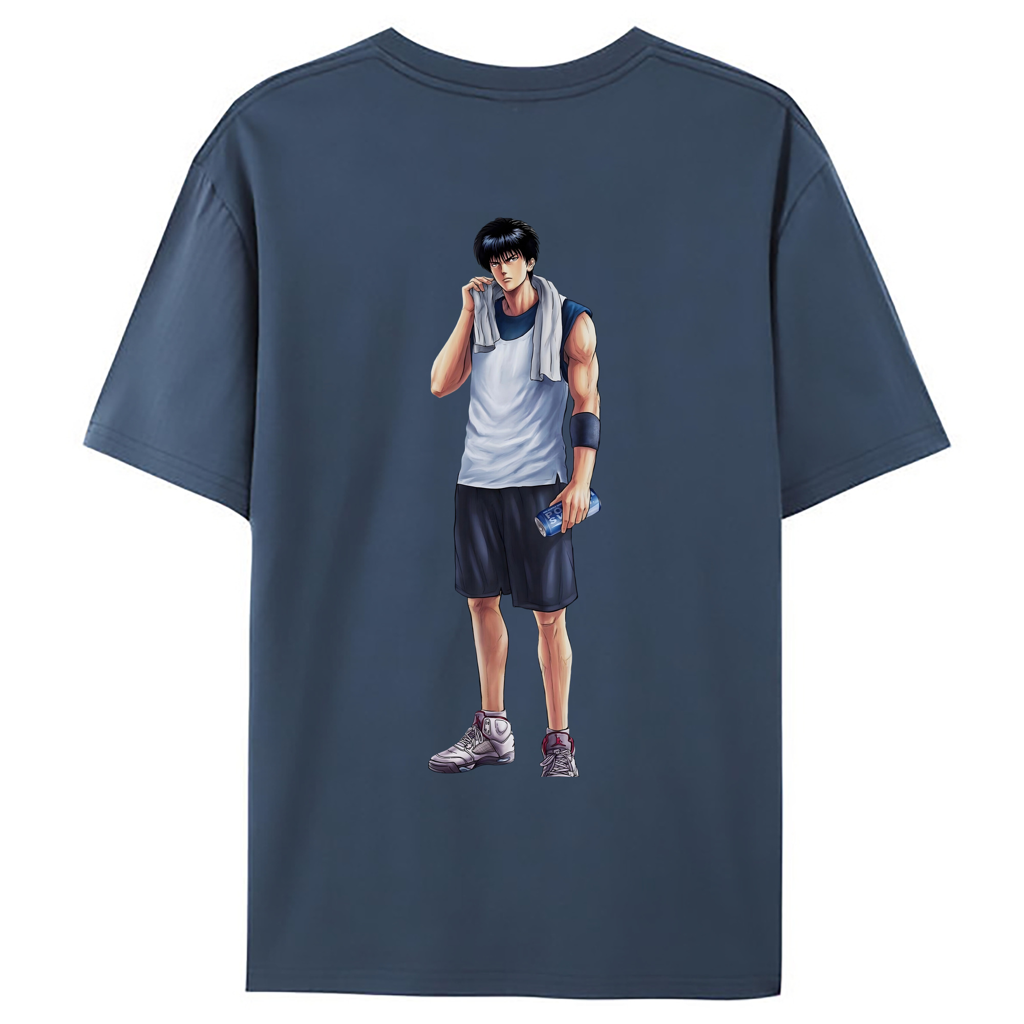 （画像用） SLAM DUNK／スラムダンク 綿100％ メンズ半袖Tシャツ（バックプリント） 通気性