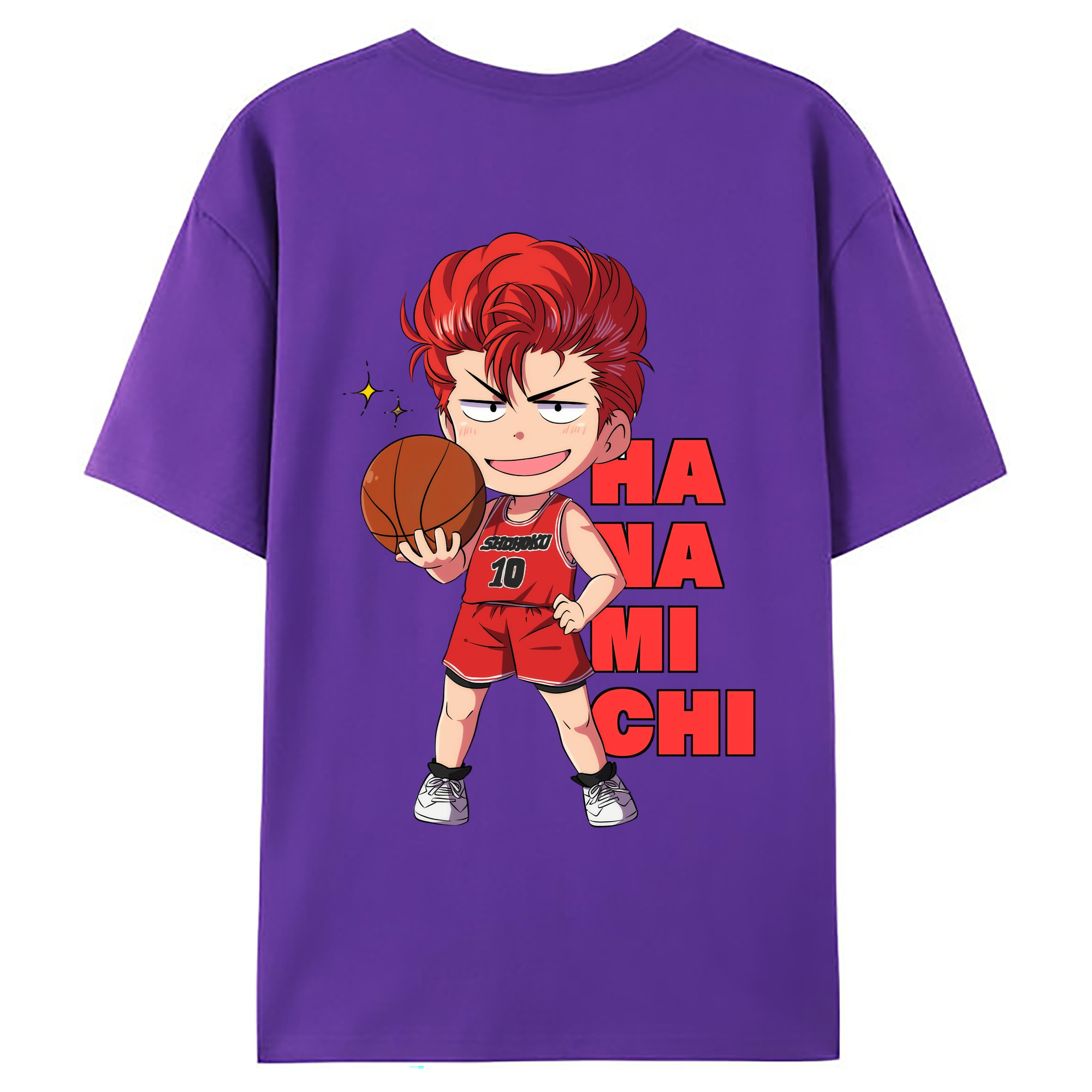 （画像用） SLAM DUNK／スラムダンク 綿100％ メンズ半袖Tシャツ（バックプリント） 通気性