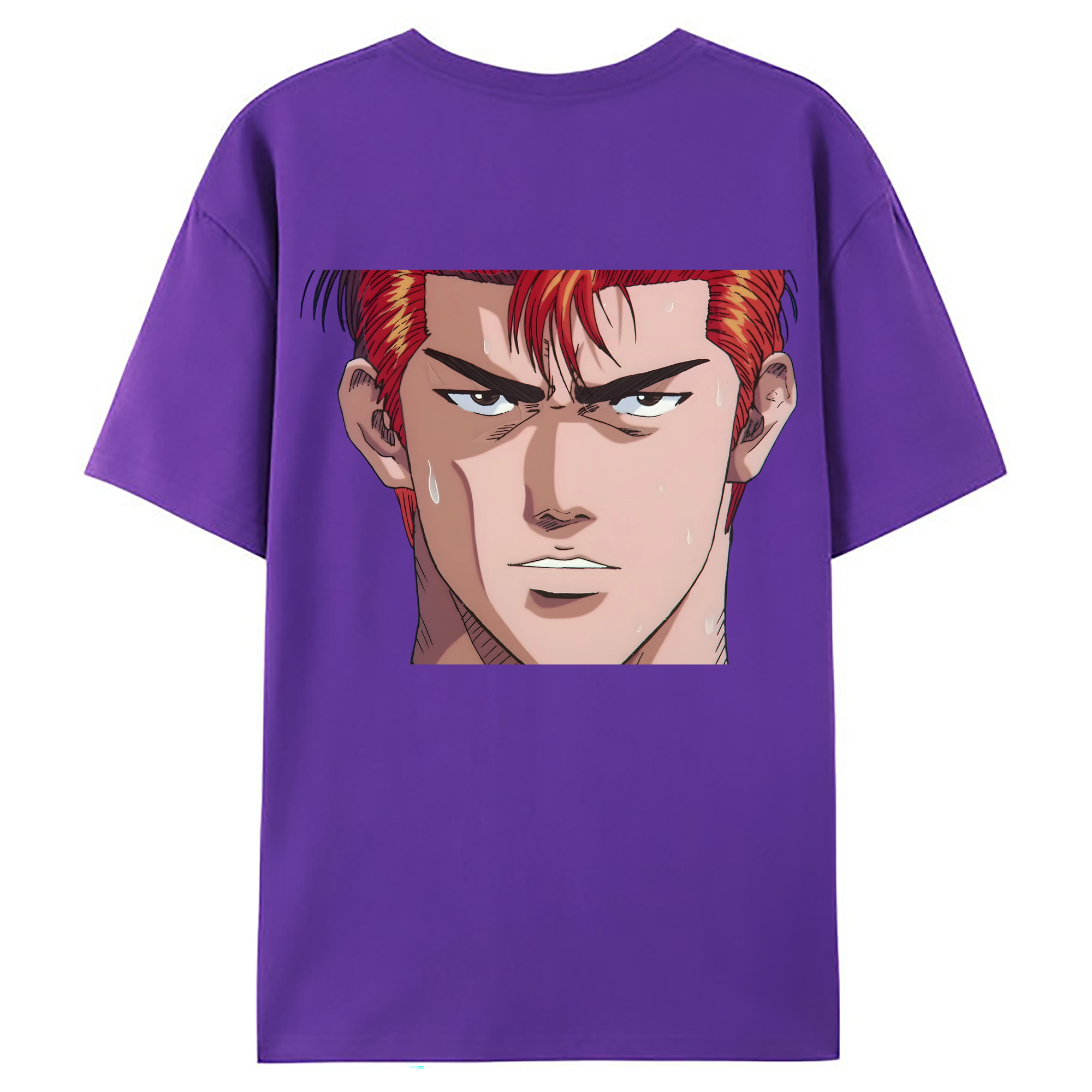 （画像用） SLAM DUNK／スラムダンク 綿100％ メンズ半袖Tシャツ（バックプリント） 通気性