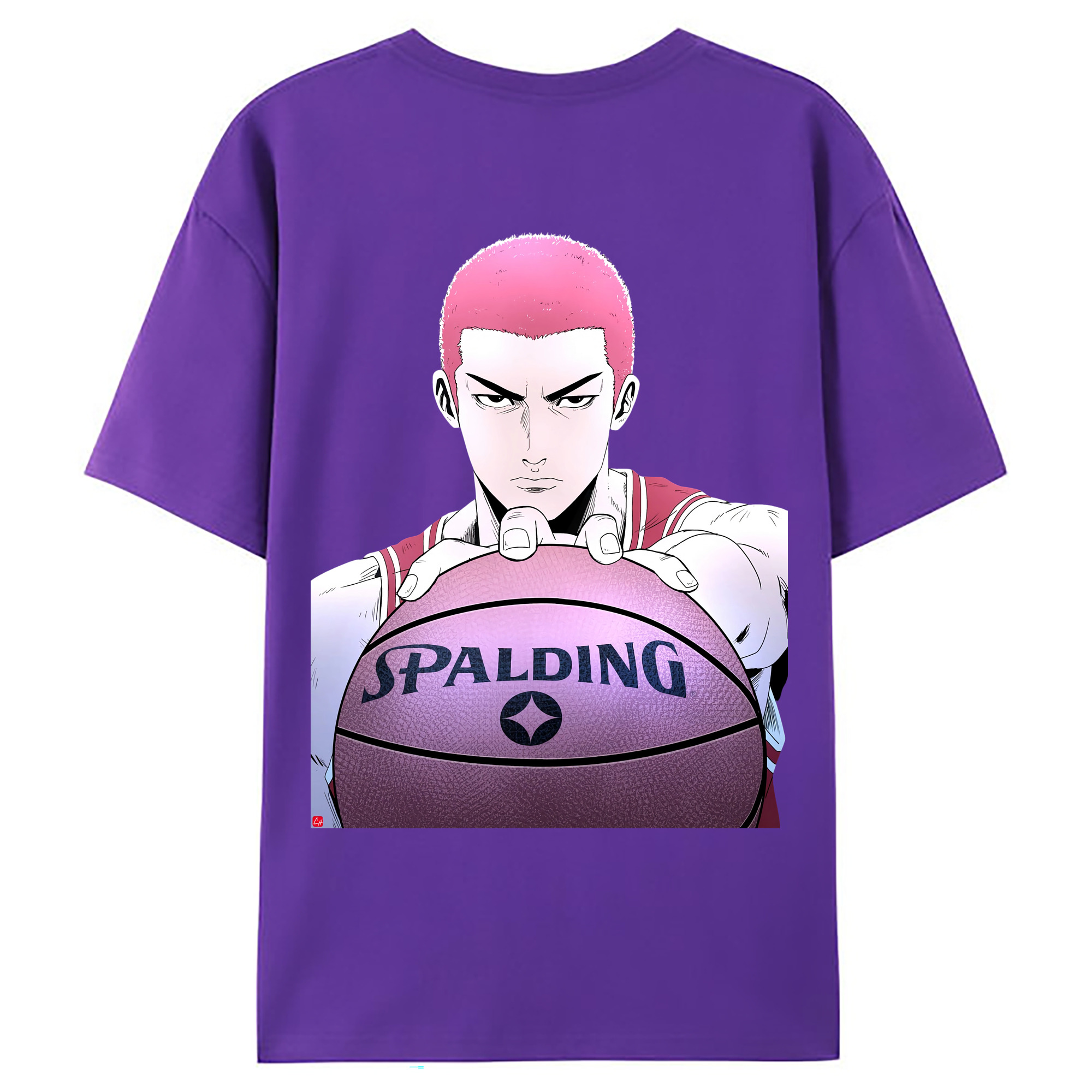 （画像用） SLAM DUNK／スラムダンク 綿100％ メンズ半袖Tシャツ（バックプリント） 通気性