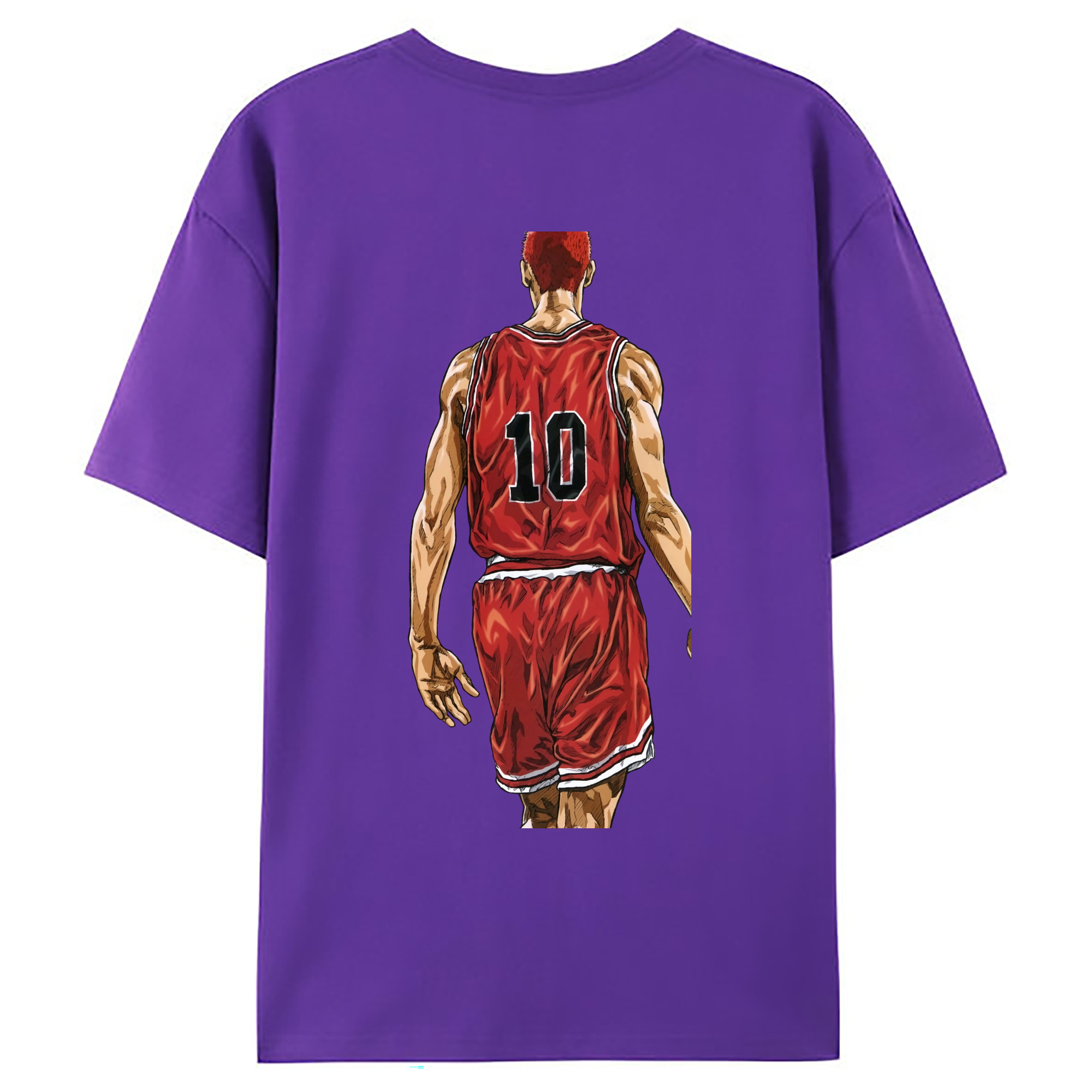 （画像用） SLAM DUNK／スラムダンク 綿100％ メンズ半袖Tシャツ（バックプリント） 通気性