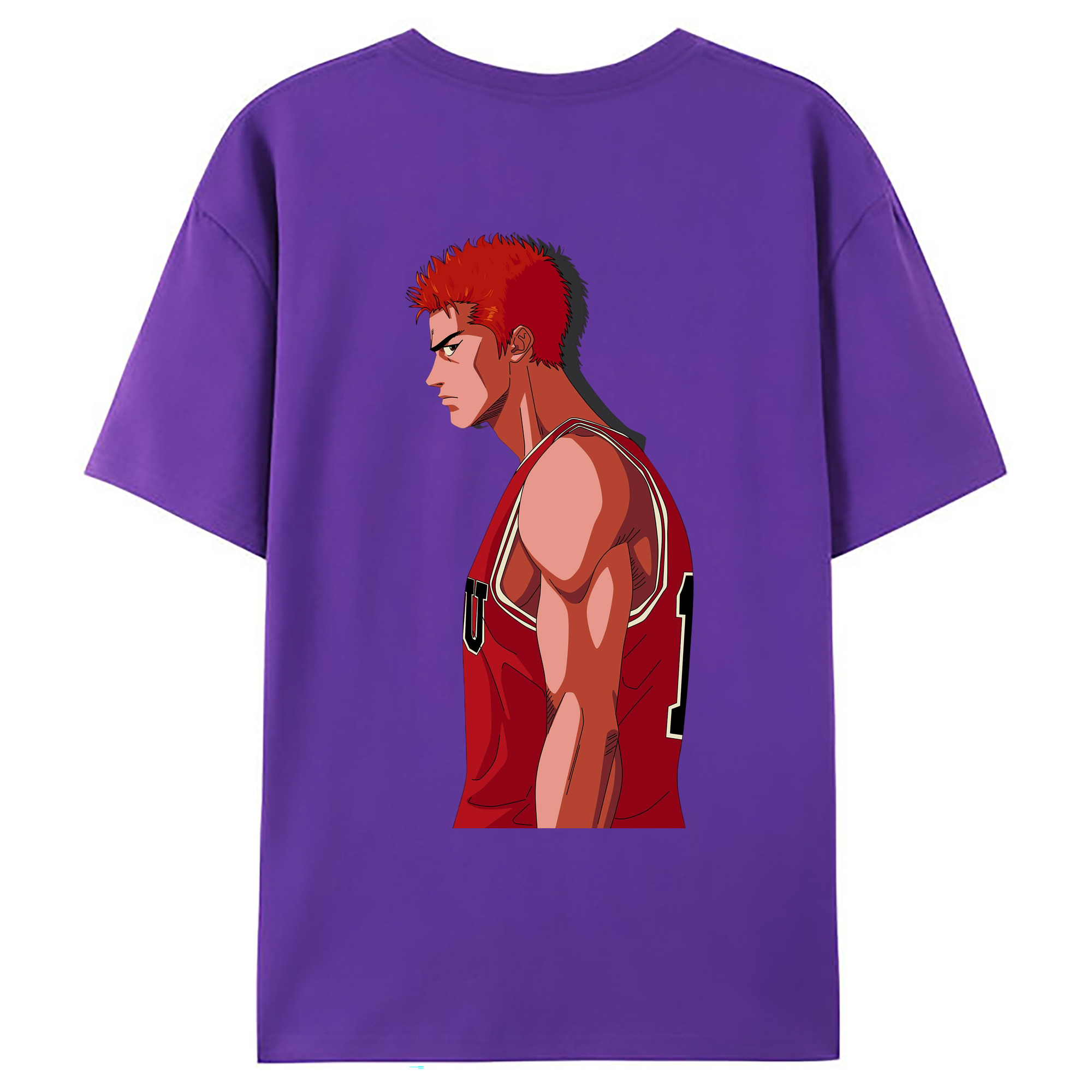 （画像用） SLAM DUNK／スラムダンク 綿100％ メンズ半袖Tシャツ（バックプリント） 通気性