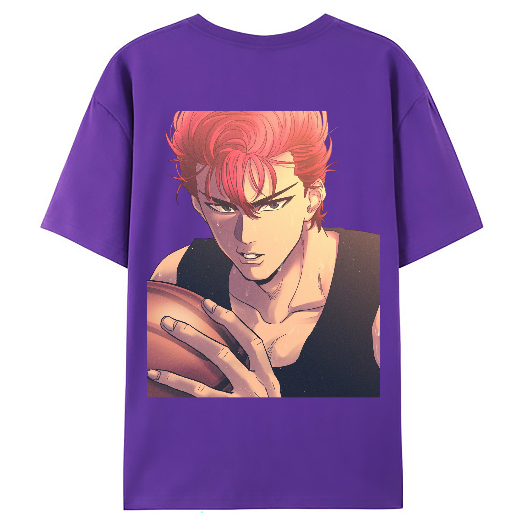 （画像用） SLAM DUNK／スラムダンク 綿100％ メンズ半袖Tシャツ（バックプリント） 通気性