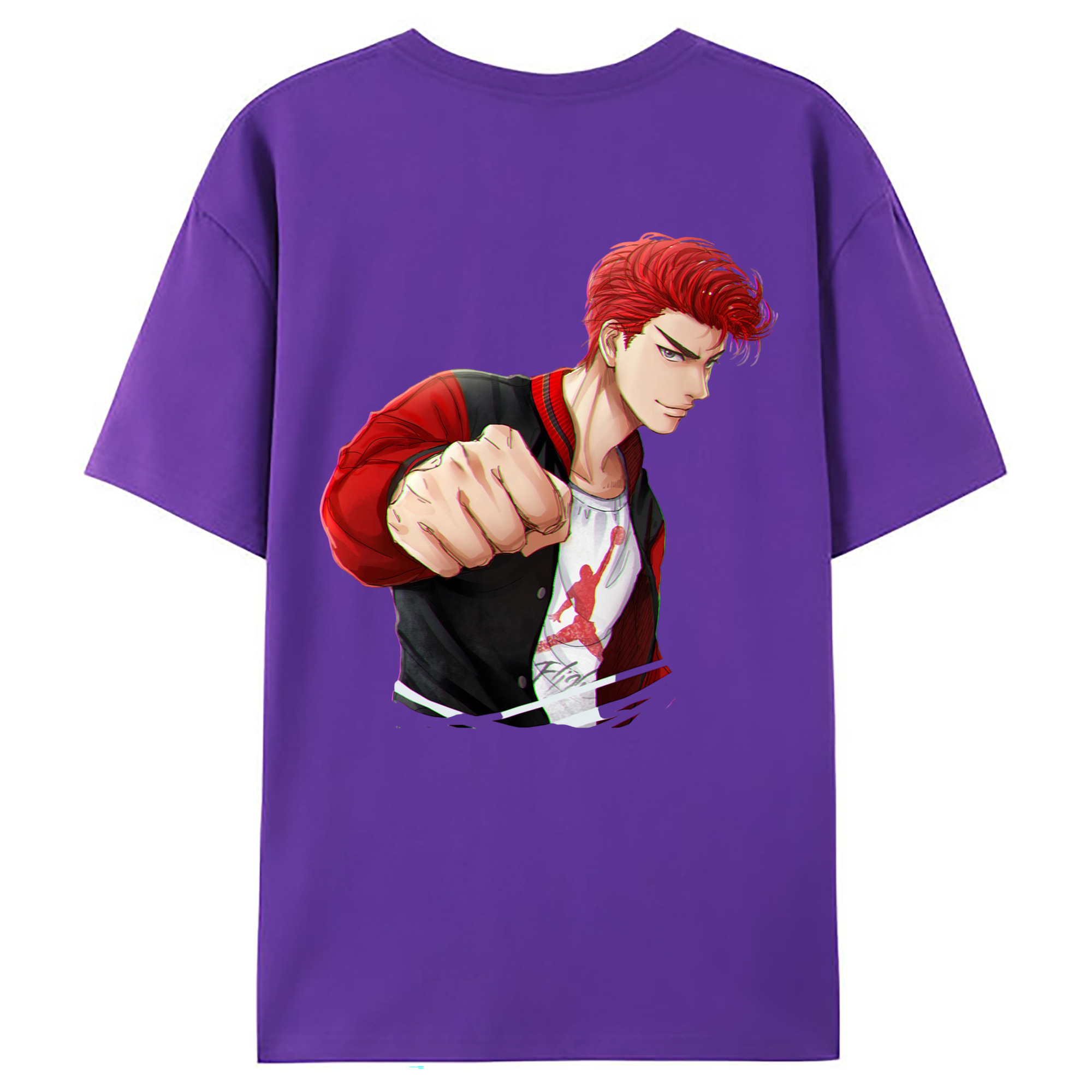 （画像用） SLAM DUNK／スラムダンク 綿100％ メンズ半袖Tシャツ（バックプリント） 通気性