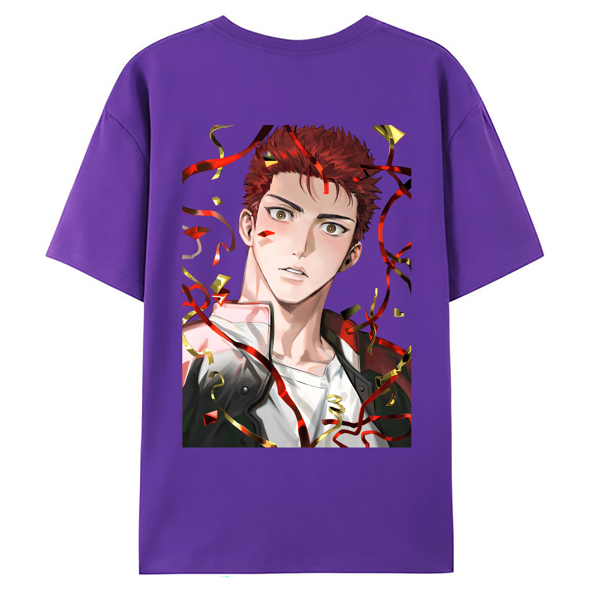 （画像用） SLAM DUNK／スラムダンク 綿100％ メンズ半袖Tシャツ（バックプリント） 通気性