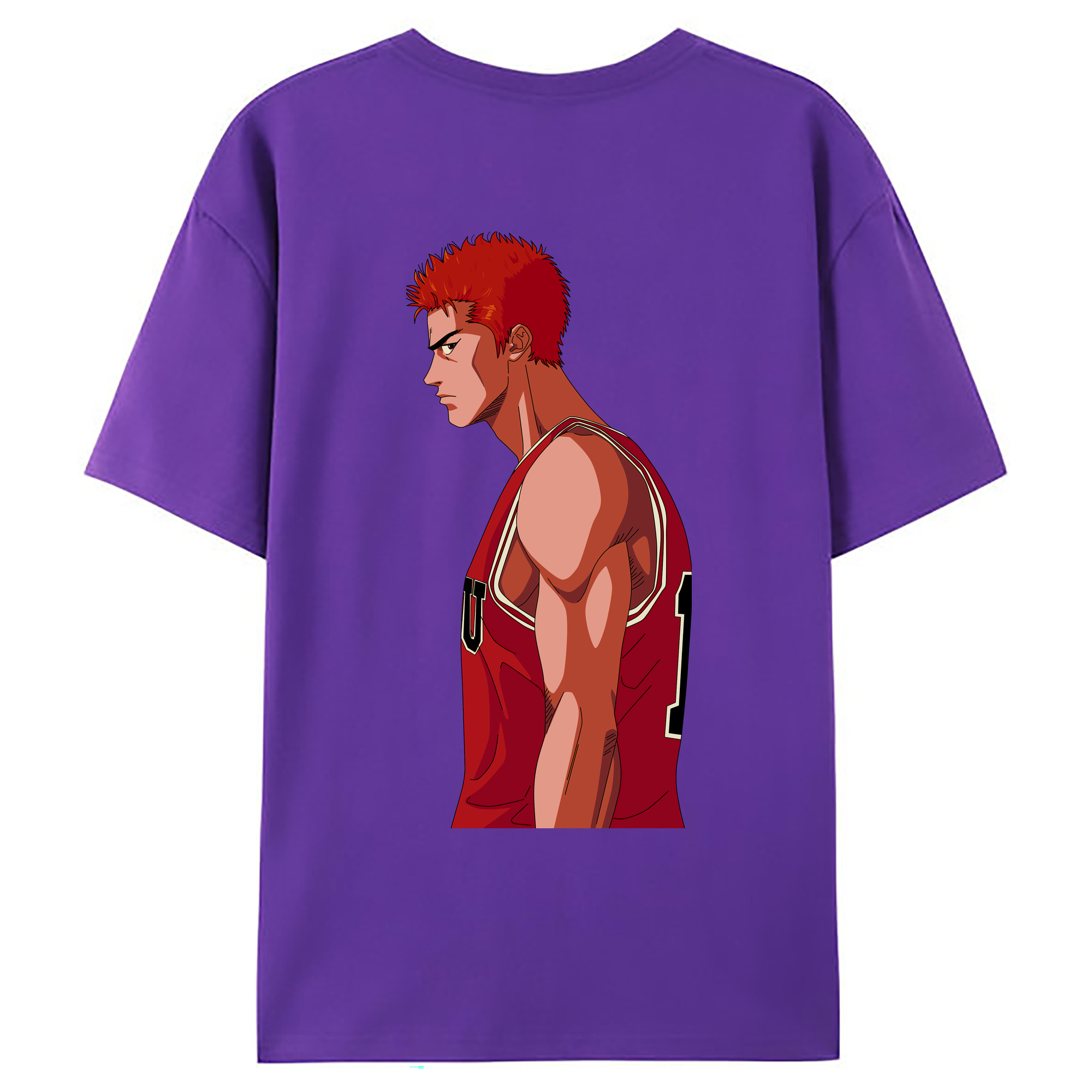 （画像用） SLAM DUNK／スラムダンク 綿100％ メンズ半袖Tシャツ（バックプリント） 通気性