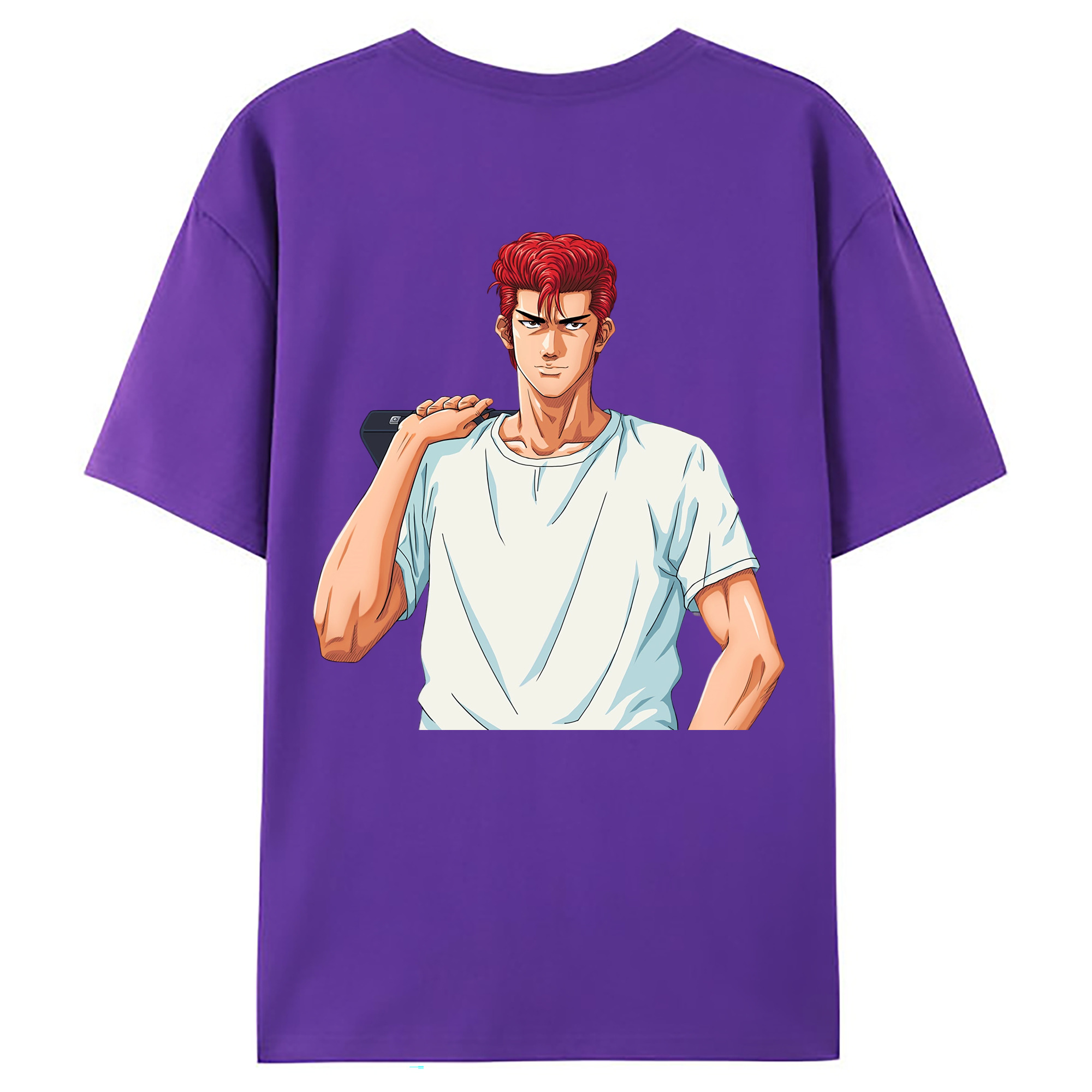（画像用） SLAM DUNK／スラムダンク 綿100％ メンズ半袖Tシャツ（バックプリント） 通気性