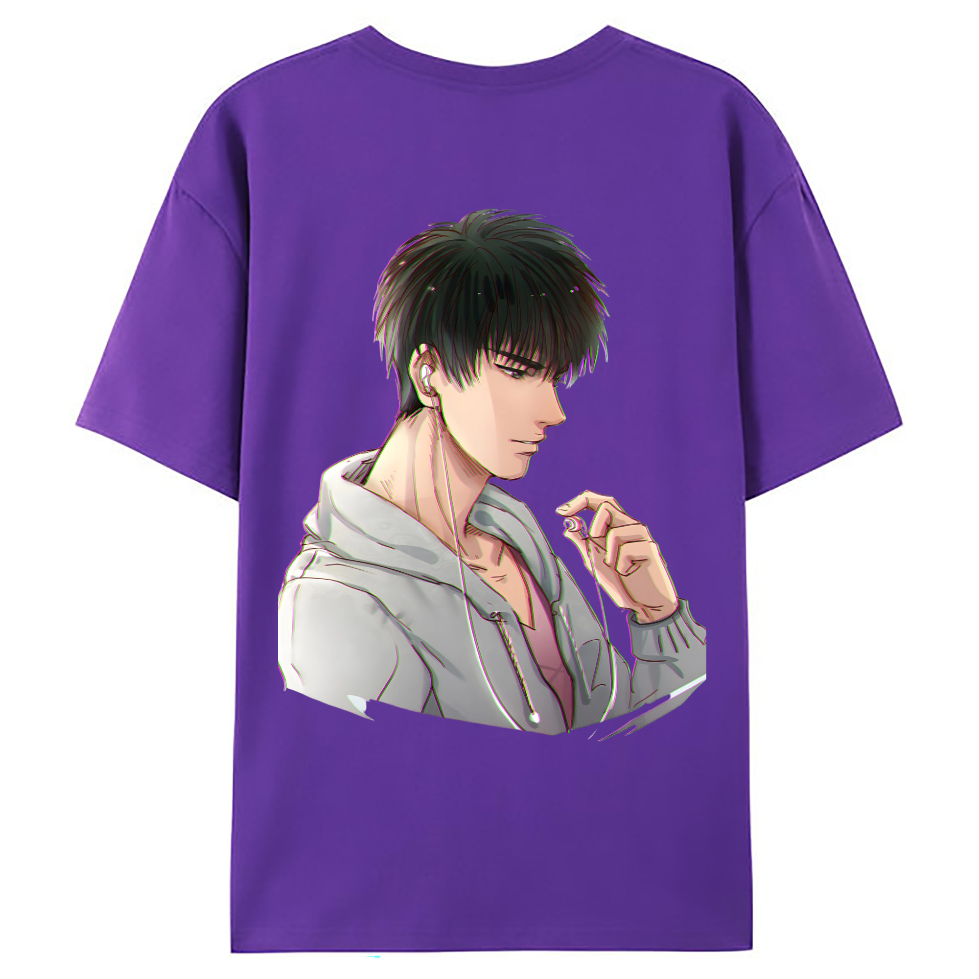 （画像用） SLAM DUNK／スラムダンク 綿100％ メンズ半袖Tシャツ（バックプリント） 通気性