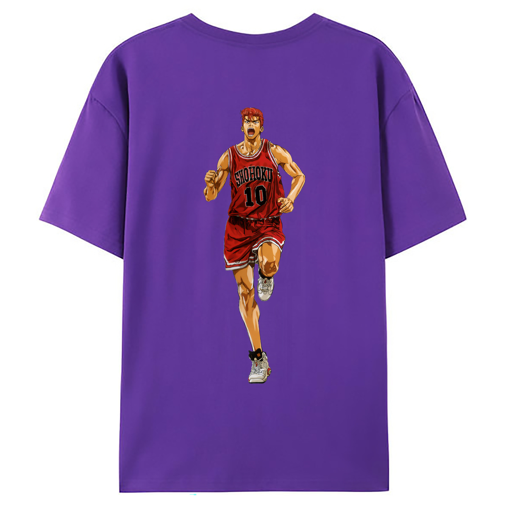 （画像用） SLAM DUNK／スラムダンク 綿100％ メンズ半袖Tシャツ（バックプリント） 通気性