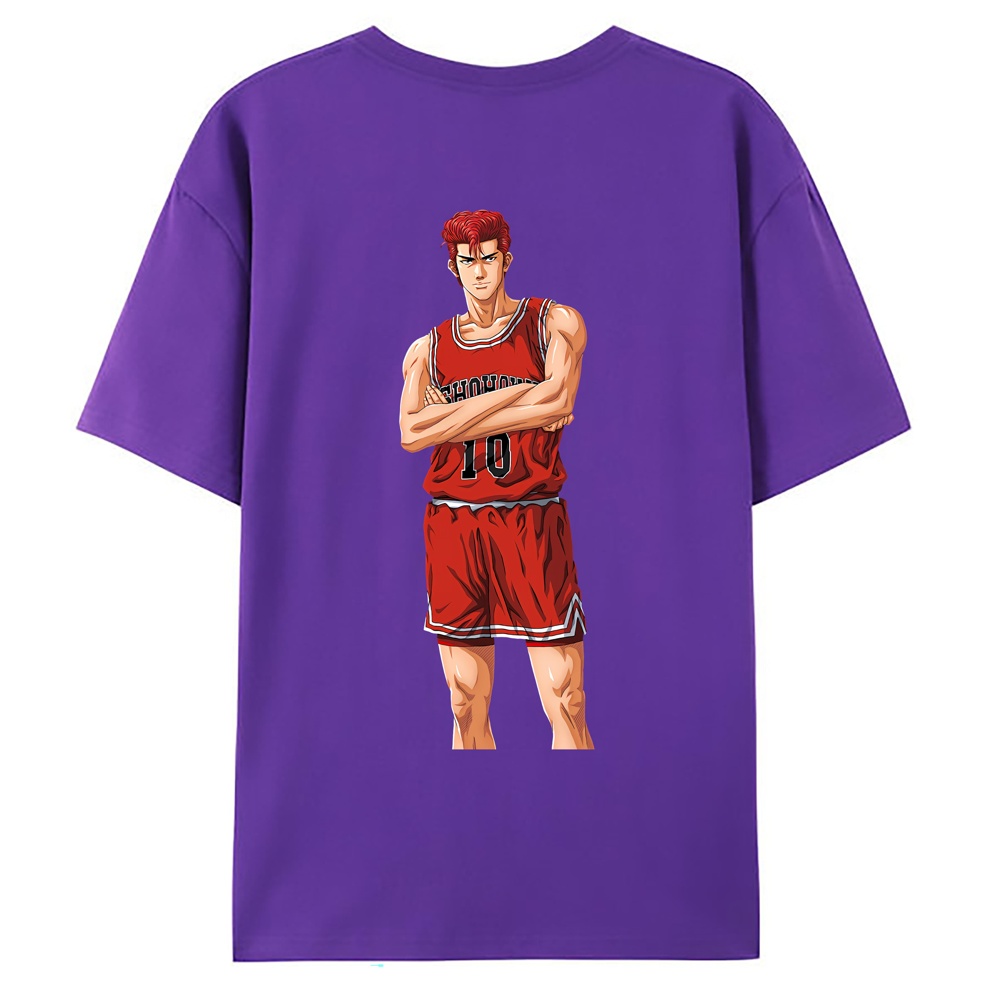 （画像用） SLAM DUNK／スラムダンク 綿100％ メンズ半袖Tシャツ（バックプリント） 通気性