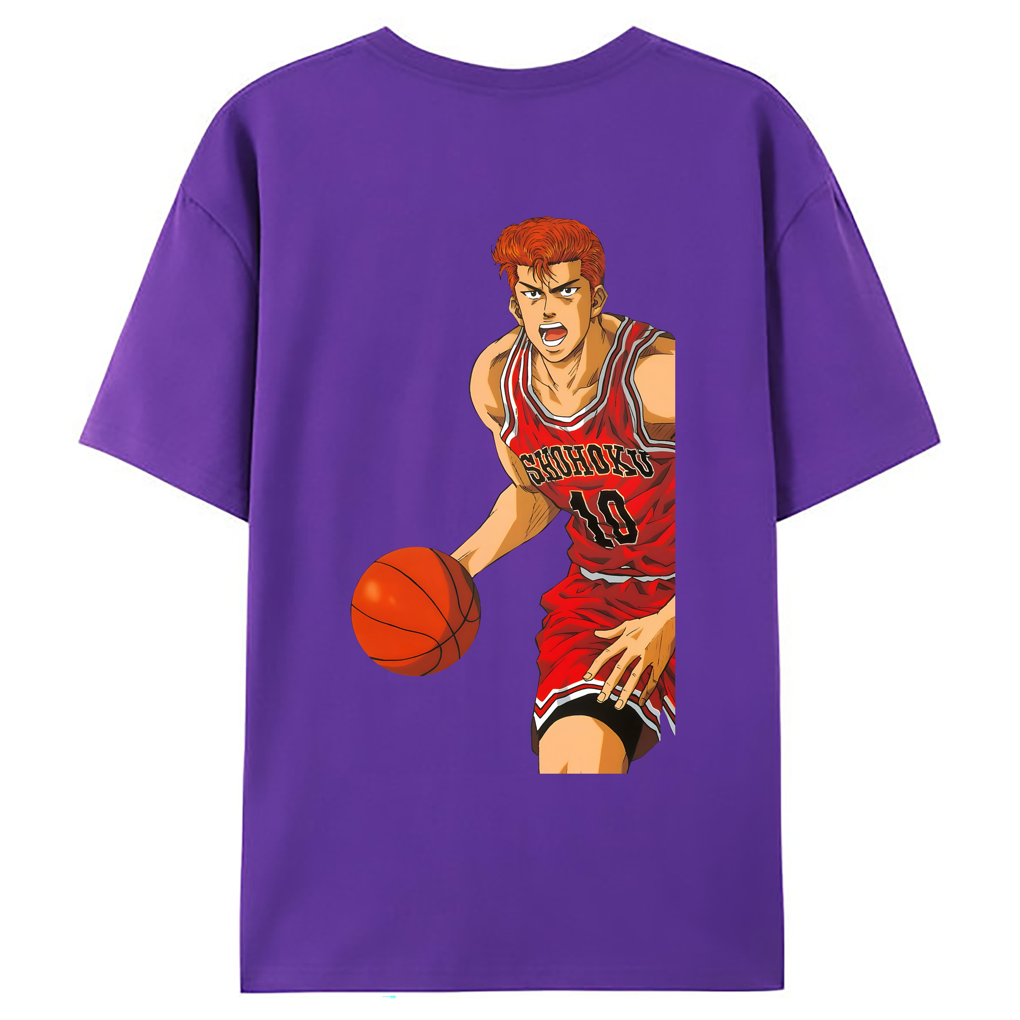 （画像用） SLAM DUNK／スラムダンク 綿100％ メンズ半袖Tシャツ（バックプリント） 通気性
