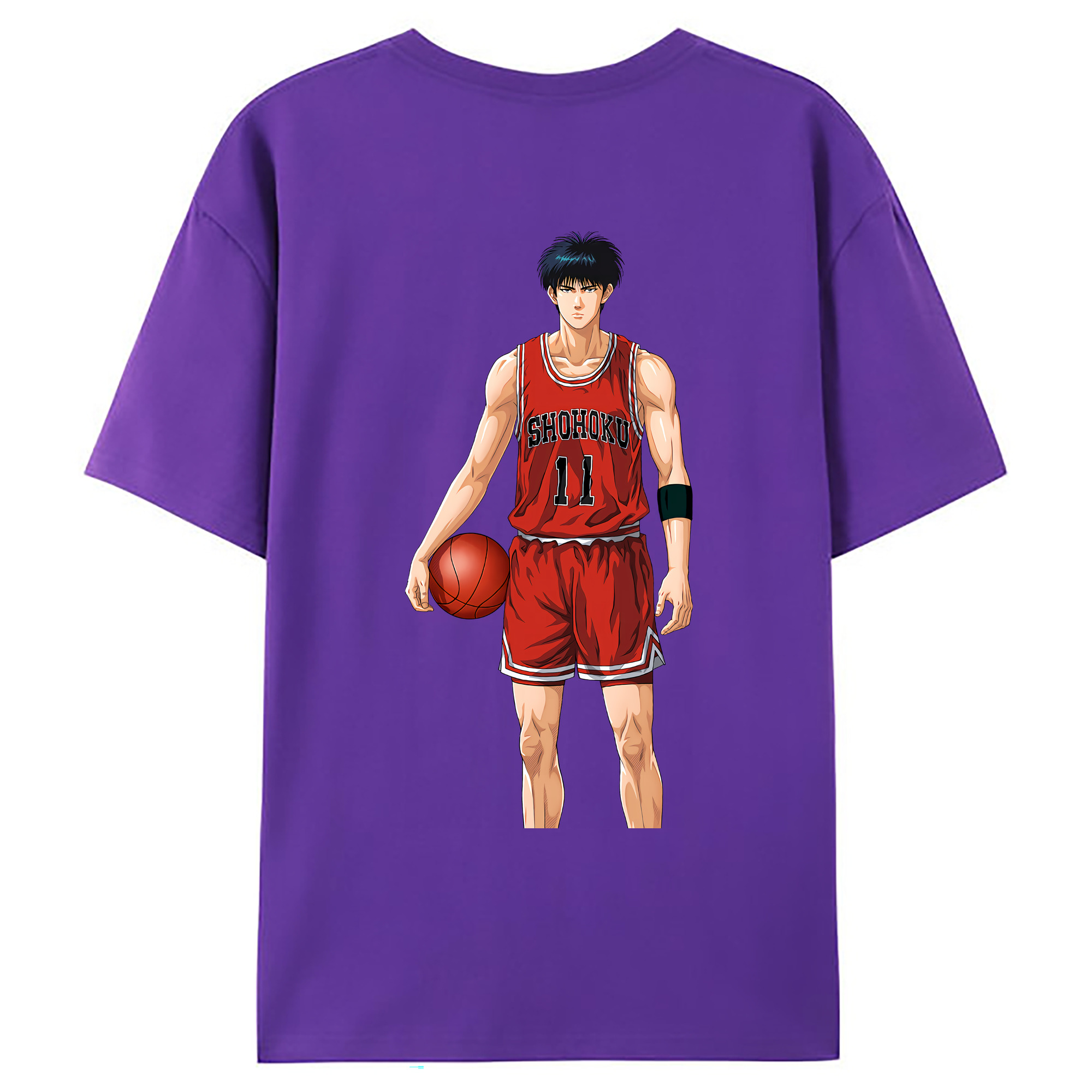 （画像用） SLAM DUNK／スラムダンク 綿100％ メンズ半袖Tシャツ（バックプリント） 通気性
