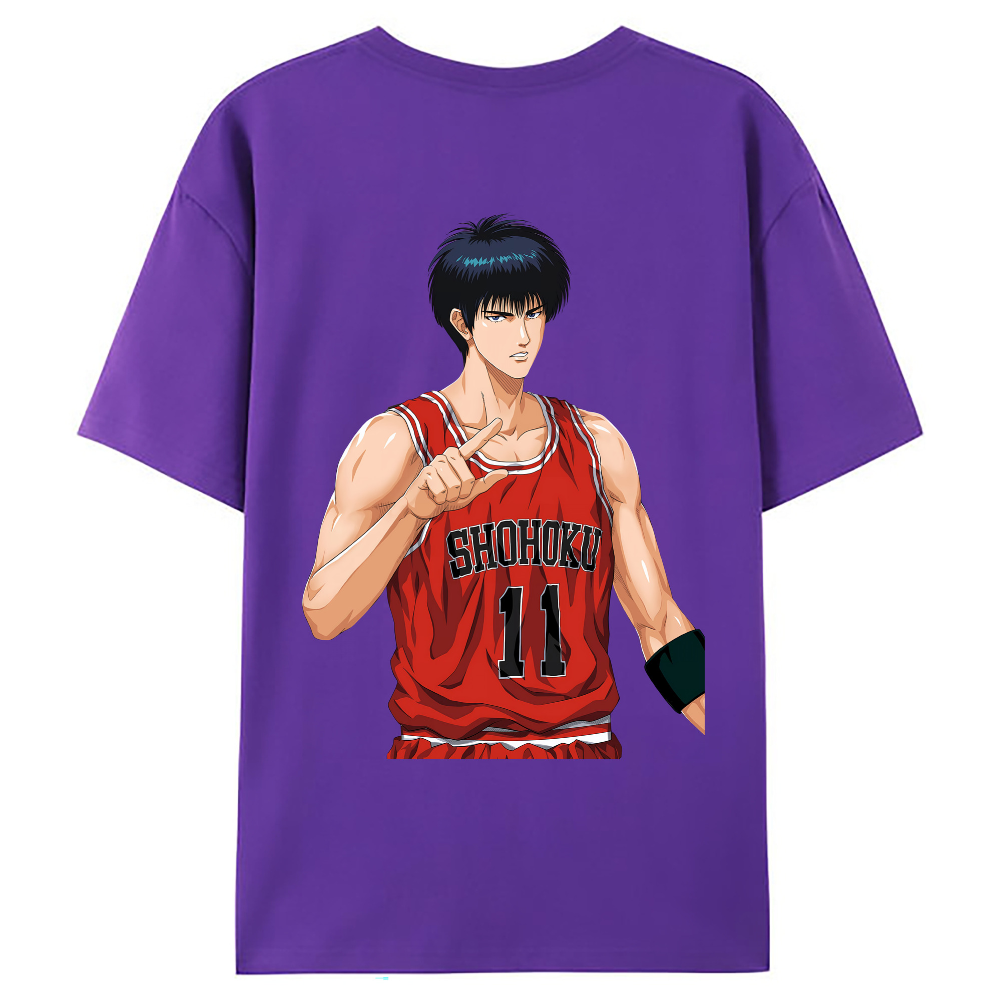 （画像用） SLAM DUNK／スラムダンク 綿100％ メンズ半袖Tシャツ（バックプリント） 通気性