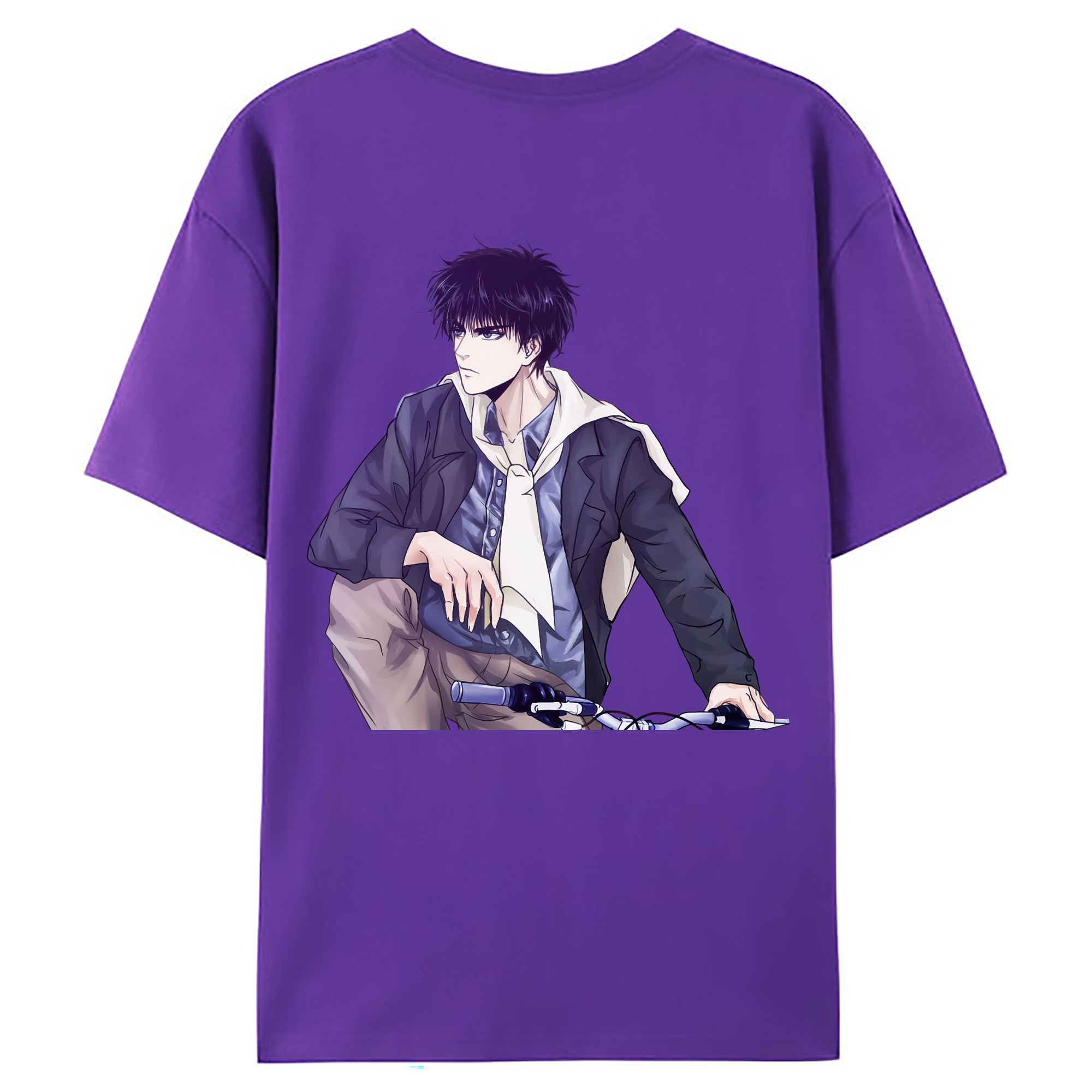 （画像用） SLAM DUNK／スラムダンク 綿100％ メンズ半袖Tシャツ（バックプリント） 通気性