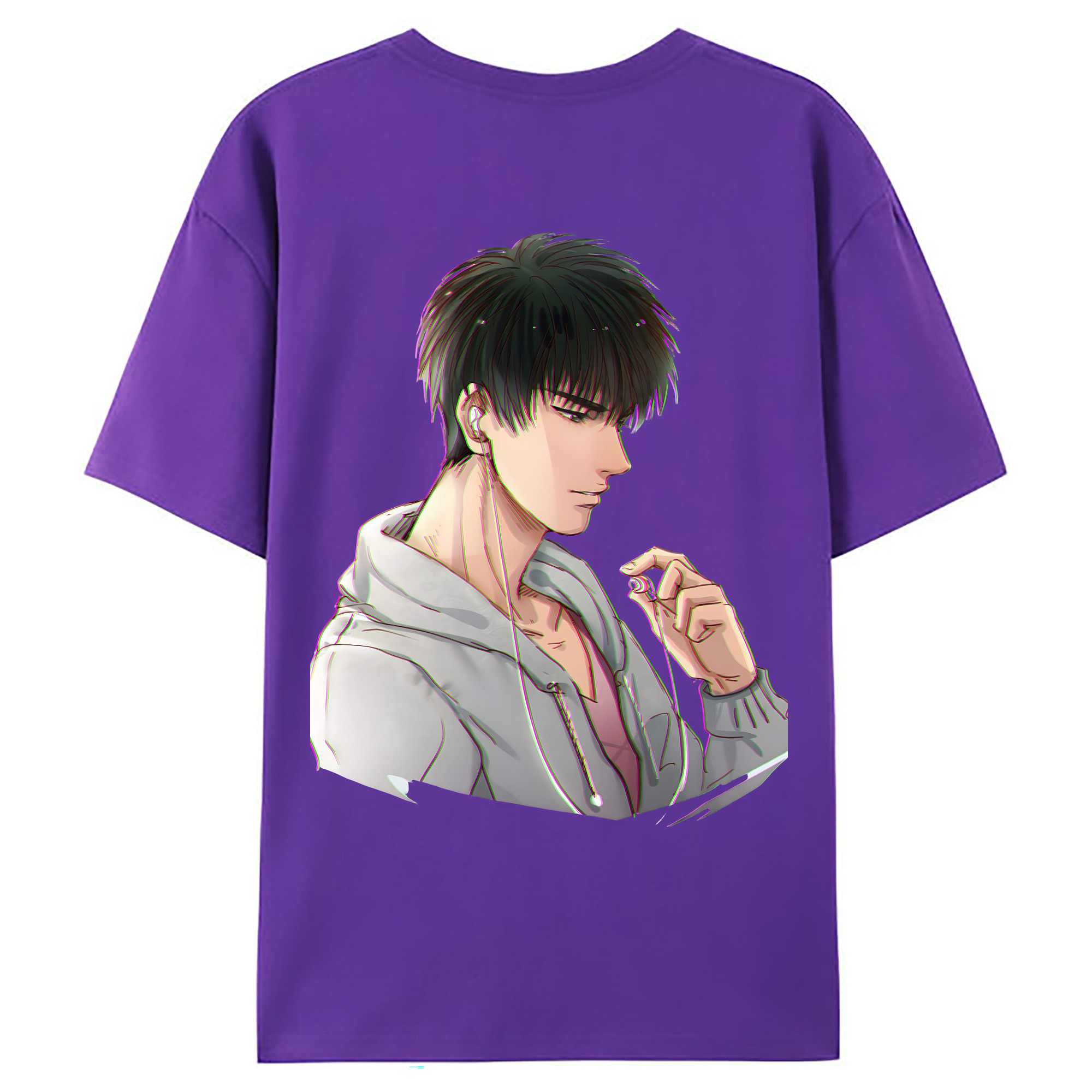 （画像用） SLAM DUNK／スラムダンク 綿100％ メンズ半袖Tシャツ（バックプリント） 通気性