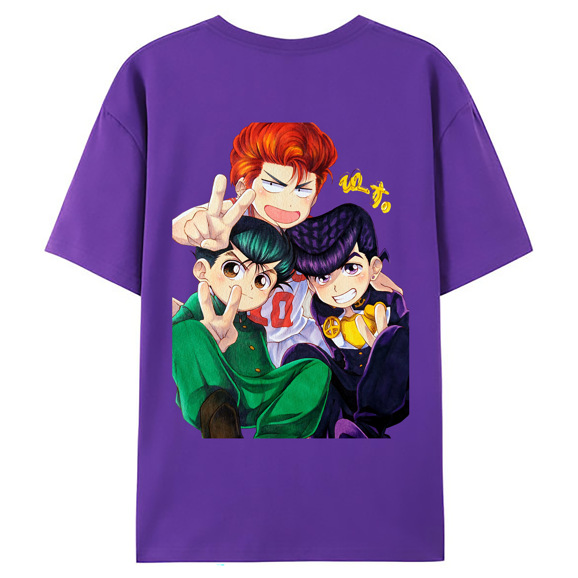 （画像用） SLAM DUNK／スラムダンク 綿100％ メンズ半袖Tシャツ（バックプリント） 通気性