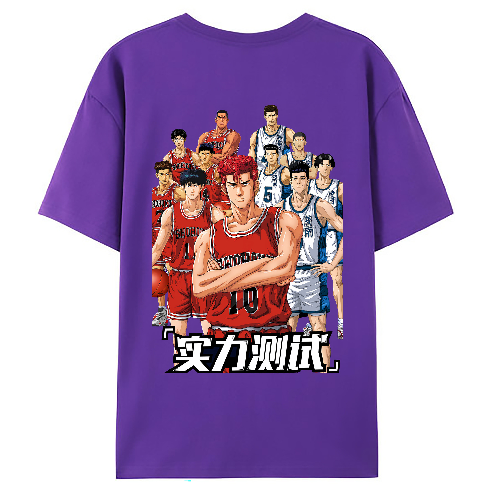 （画像用） SLAM DUNK／スラムダンク 綿100％ メンズ半袖Tシャツ（バックプリント） 通気性