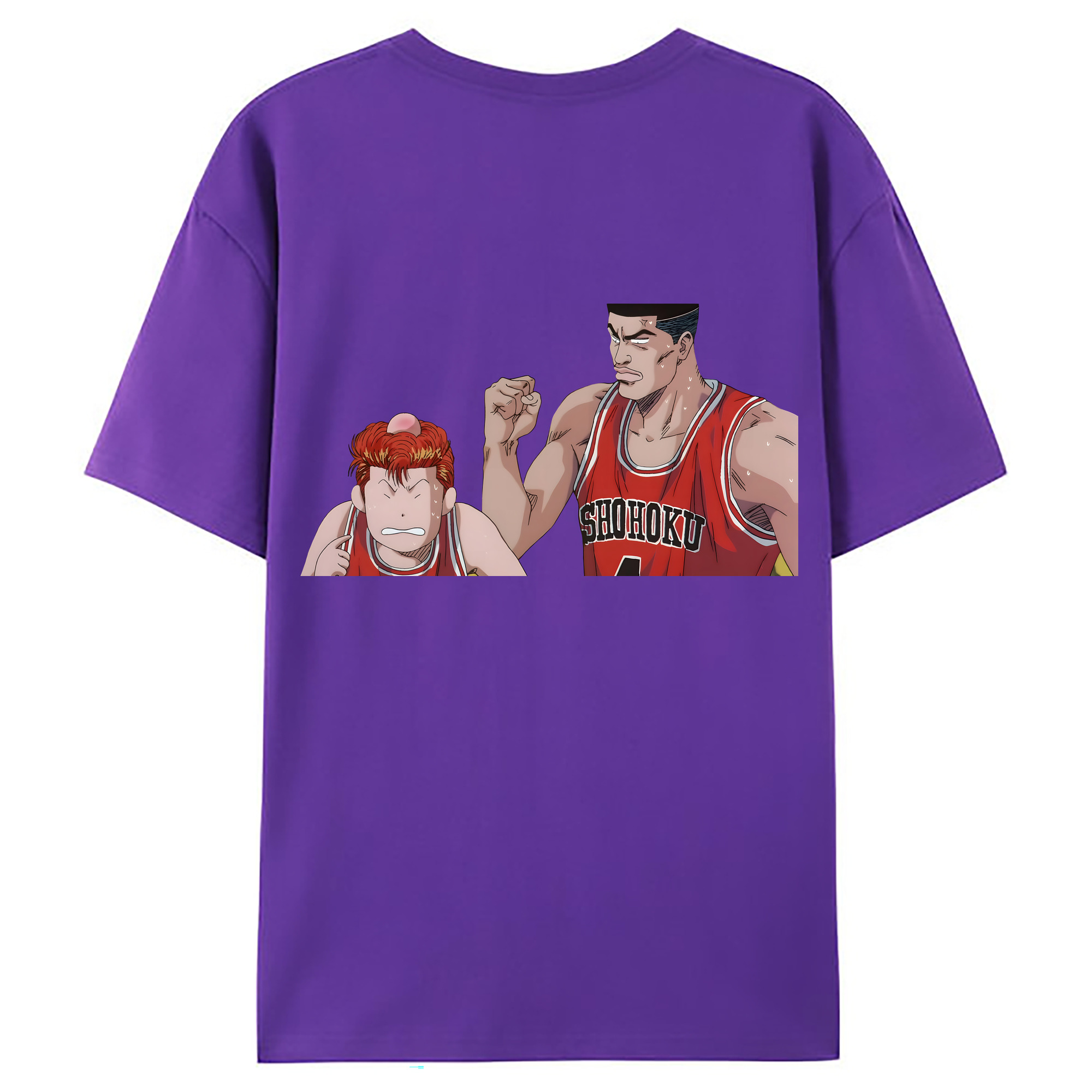 （画像用） SLAM DUNK／スラムダンク 綿100％ メンズ半袖Tシャツ（バックプリント） 通気性