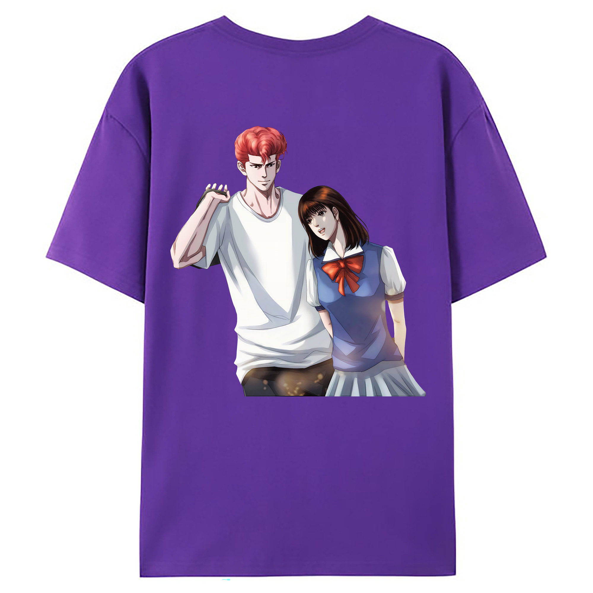 （画像用） SLAM DUNK／スラムダンク 綿100％ メンズ半袖Tシャツ（バックプリント） 通気性