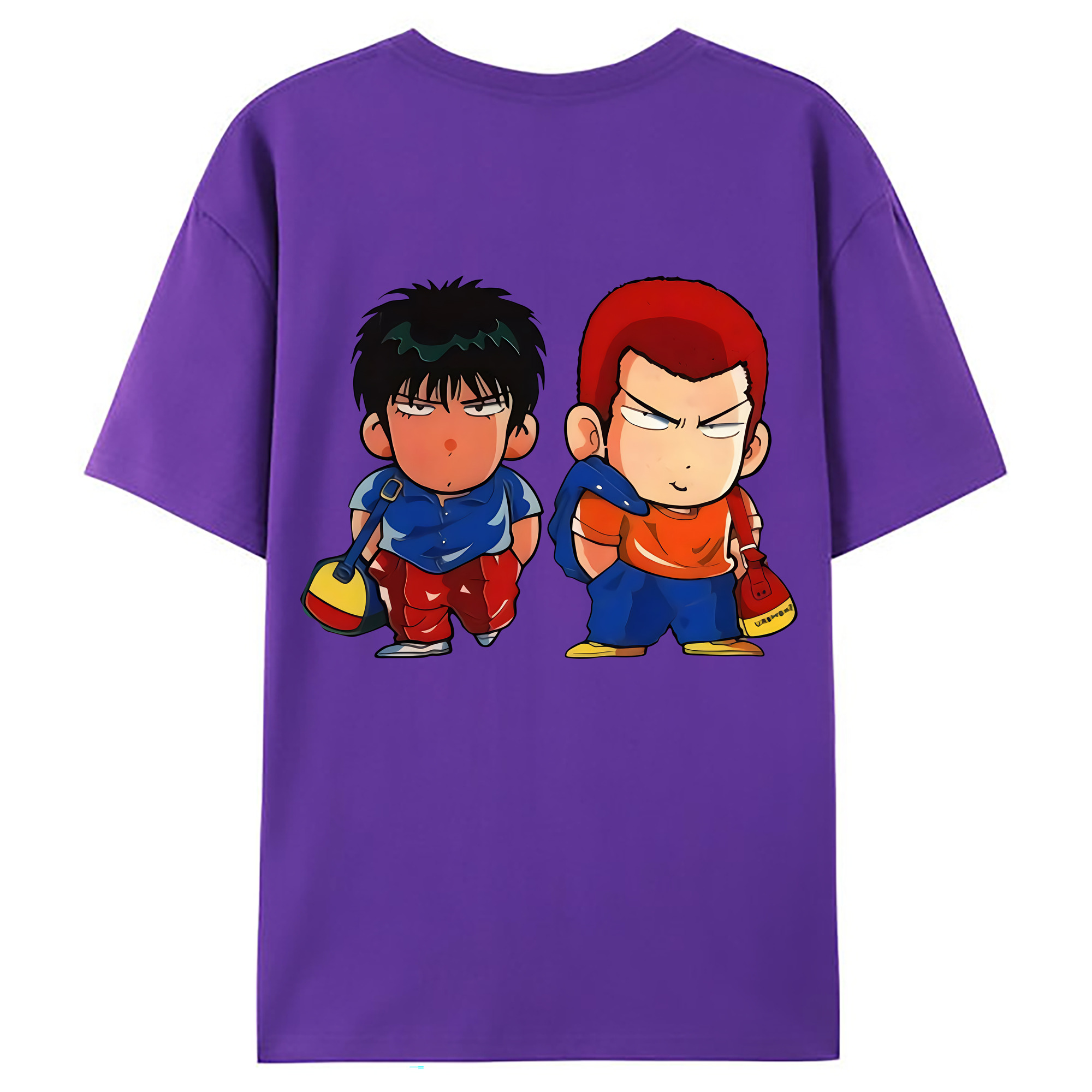 （画像用） SLAM DUNK／スラムダンク 綿100％ メンズ半袖Tシャツ（バックプリント） 通気性
