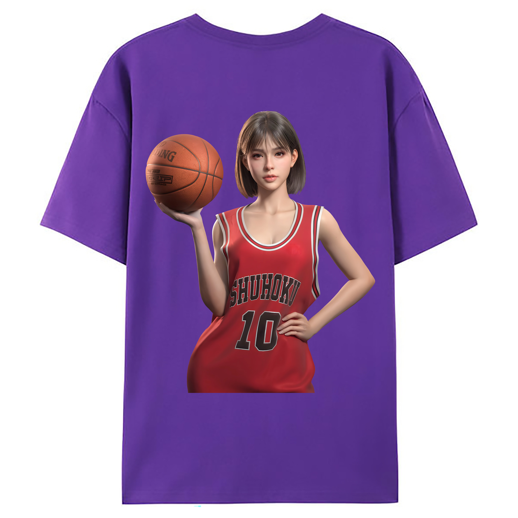 （画像用） SLAM DUNK／スラムダンク 綿100％ メンズ半袖Tシャツ（バックプリント） 通気性