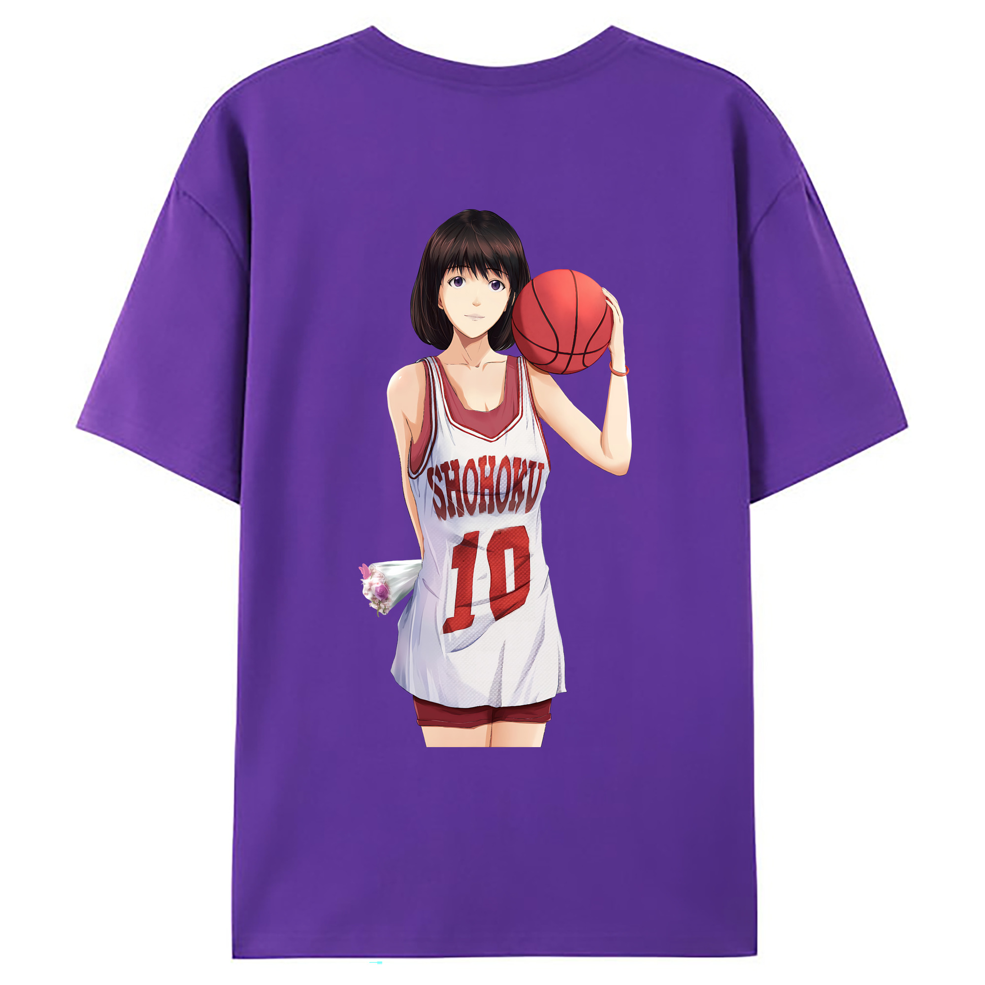 （画像用） SLAM DUNK／スラムダンク 綿100％ メンズ半袖Tシャツ（バックプリント） 通気性