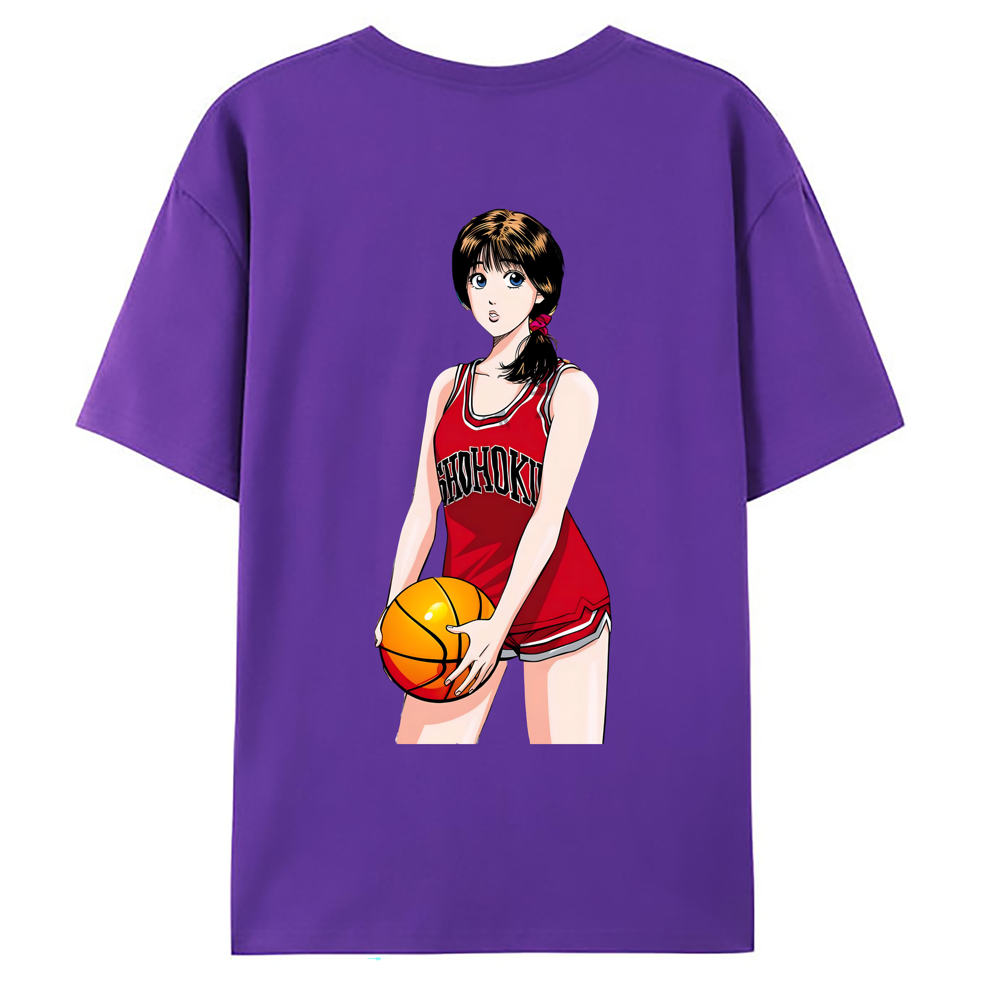 （画像用） SLAM DUNK／スラムダンク 綿100％ メンズ半袖Tシャツ（バックプリント） 通気性