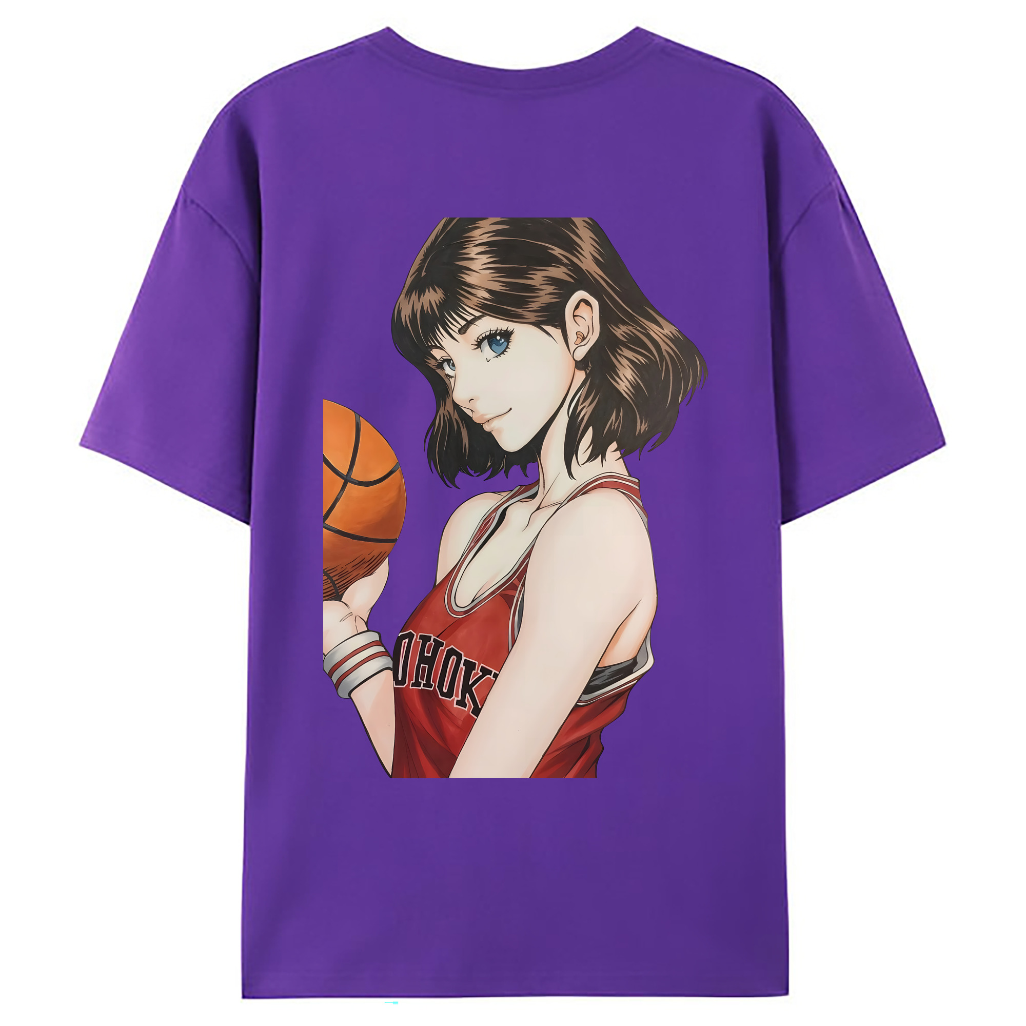 （画像用） SLAM DUNK／スラムダンク 綿100％ メンズ半袖Tシャツ（バックプリント） 通気性