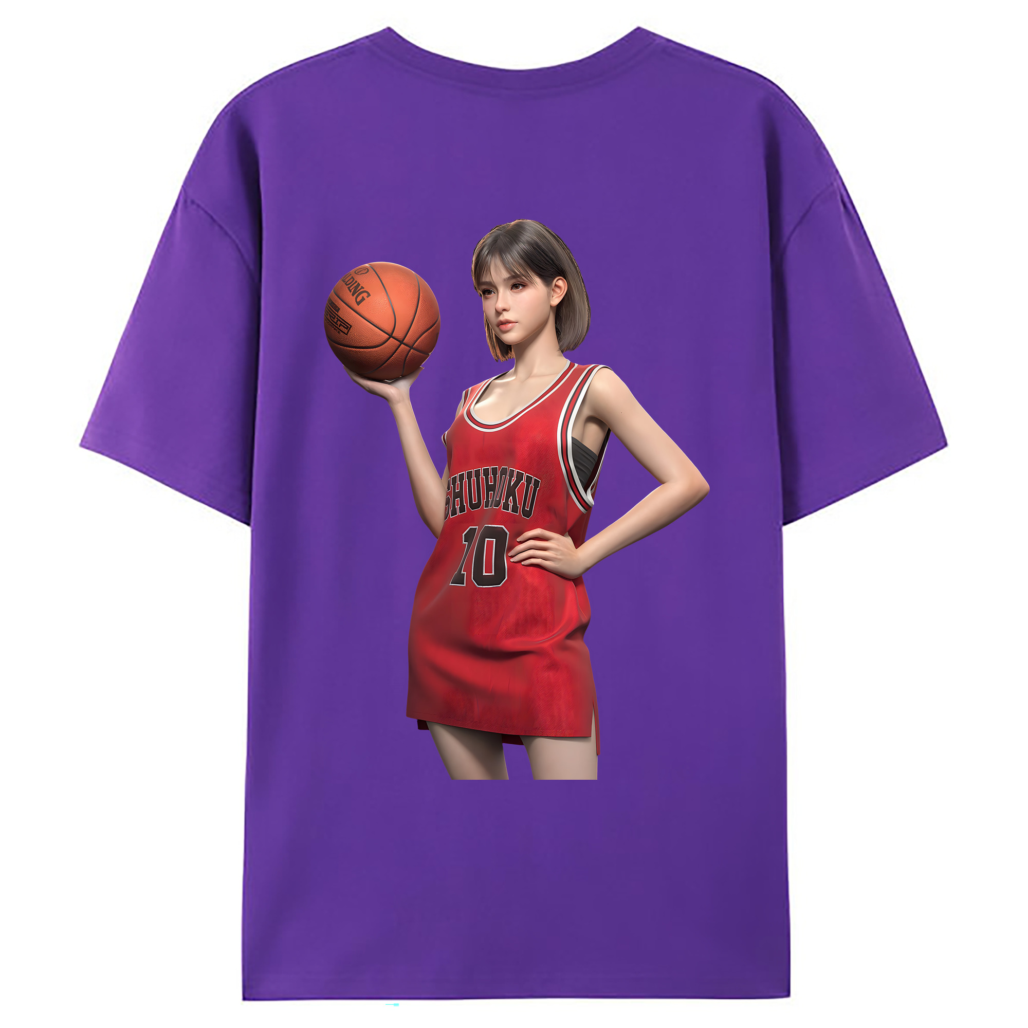 （画像用） SLAM DUNK／スラムダンク 綿100％ メンズ半袖Tシャツ（バックプリント） 通気性